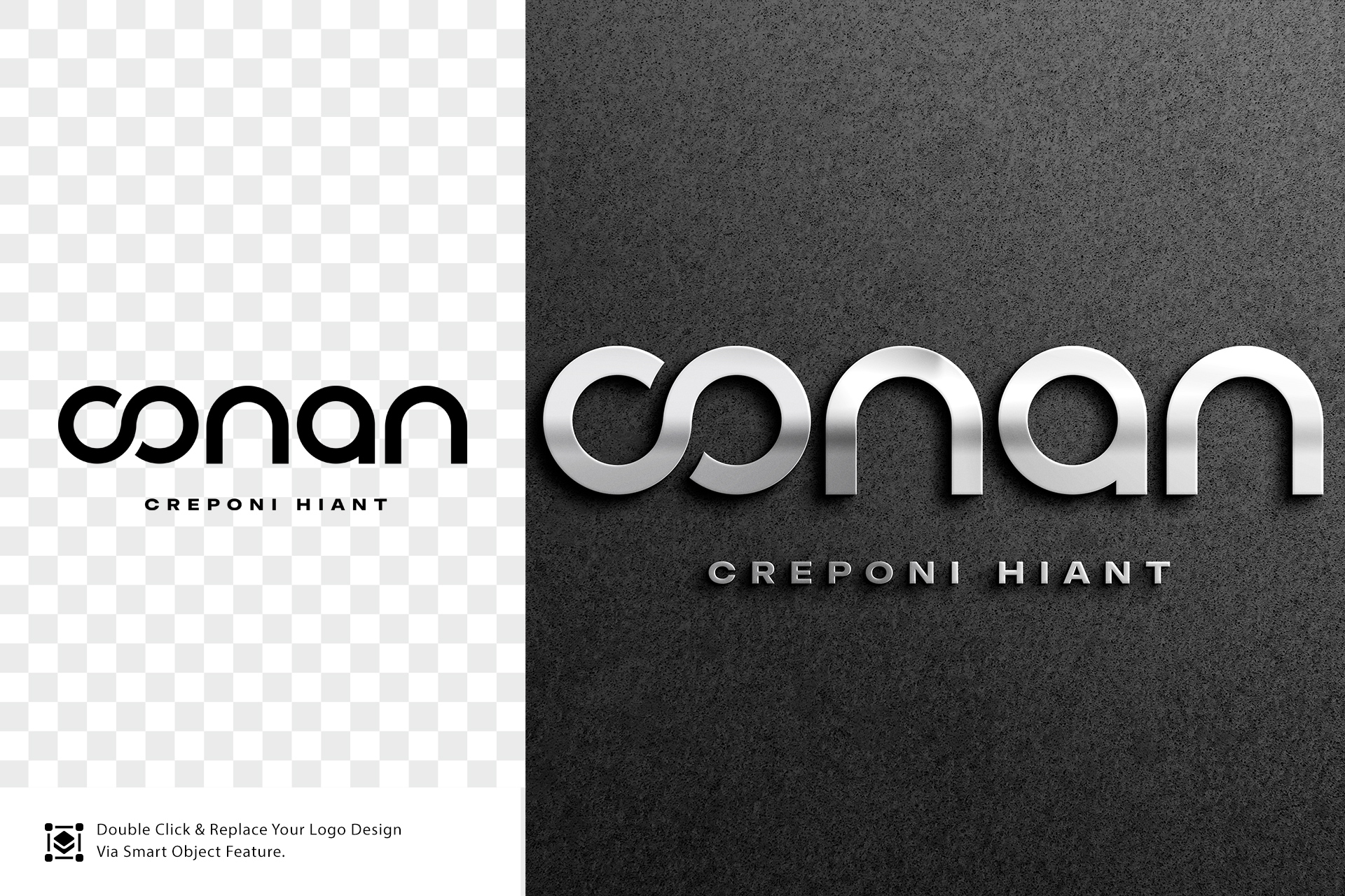3D logo mockup