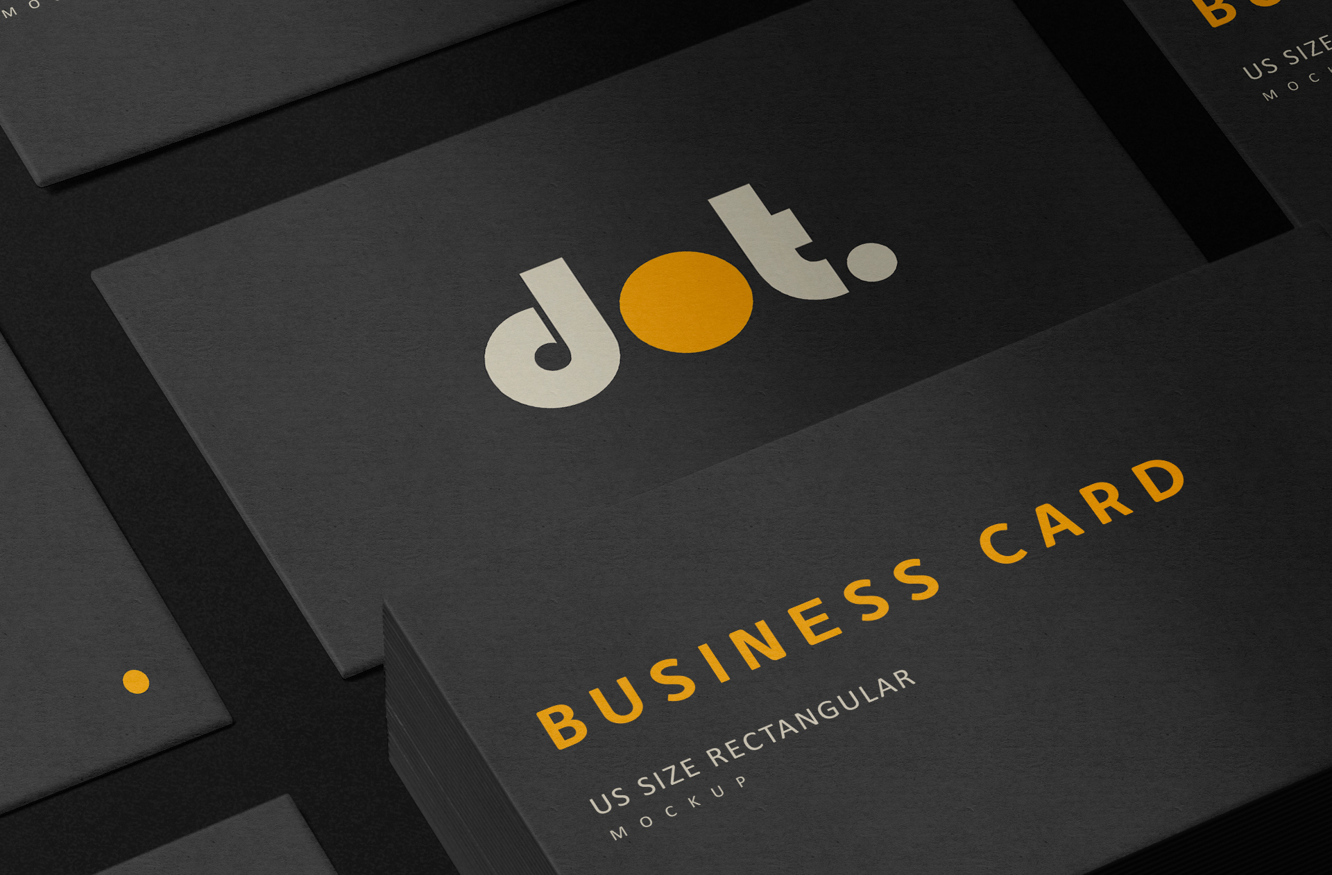 black business card