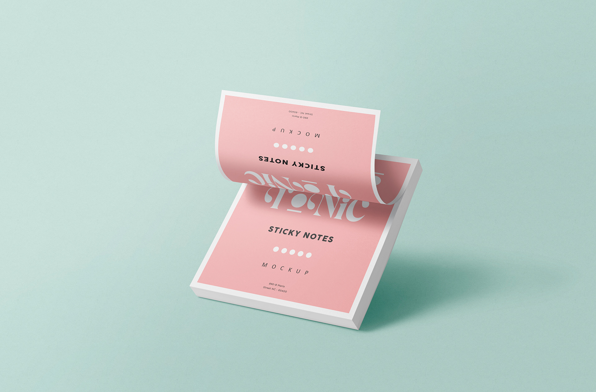 Open Sticky Notes Mockup – Realistic Paper Pad