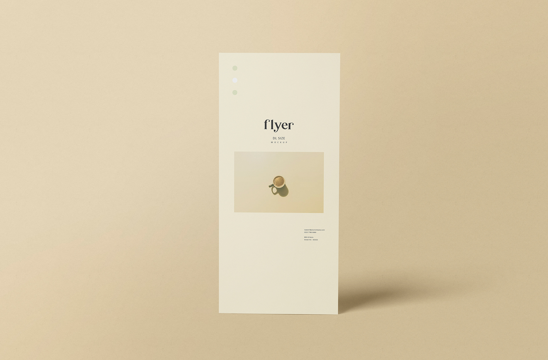 Standing DL Flyer Mockup – Premium PSD Design