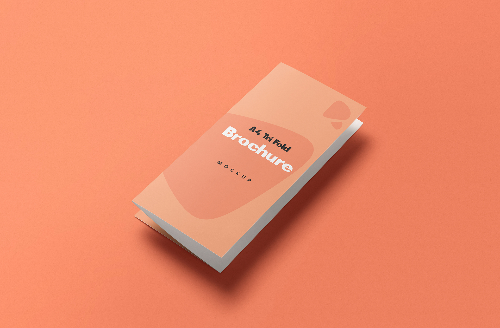 Closed A4 Tri-Fold Brochure Mockup – Professional Design