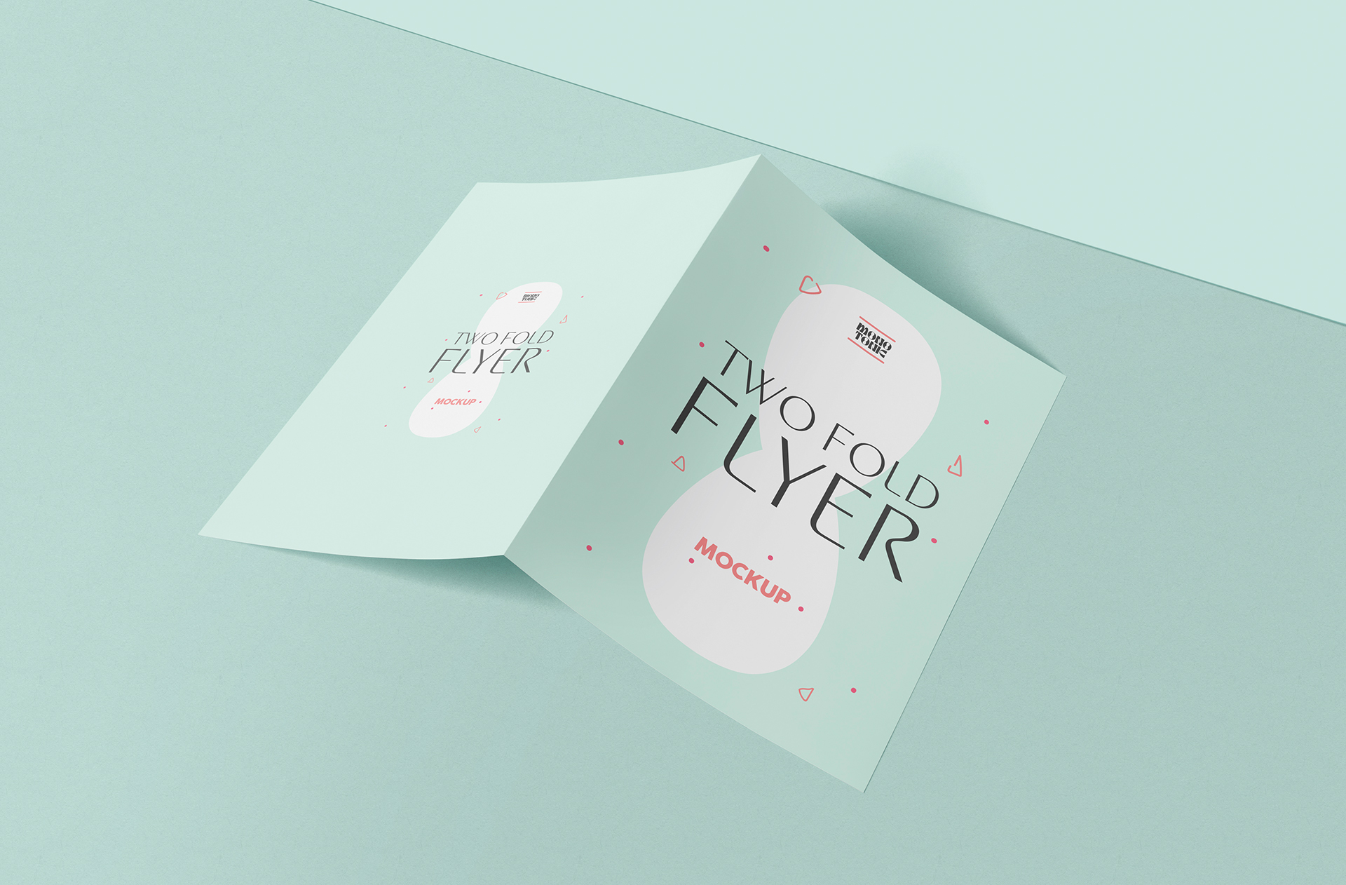 Two-Fold Flyer Mockup – Realistic Print Design