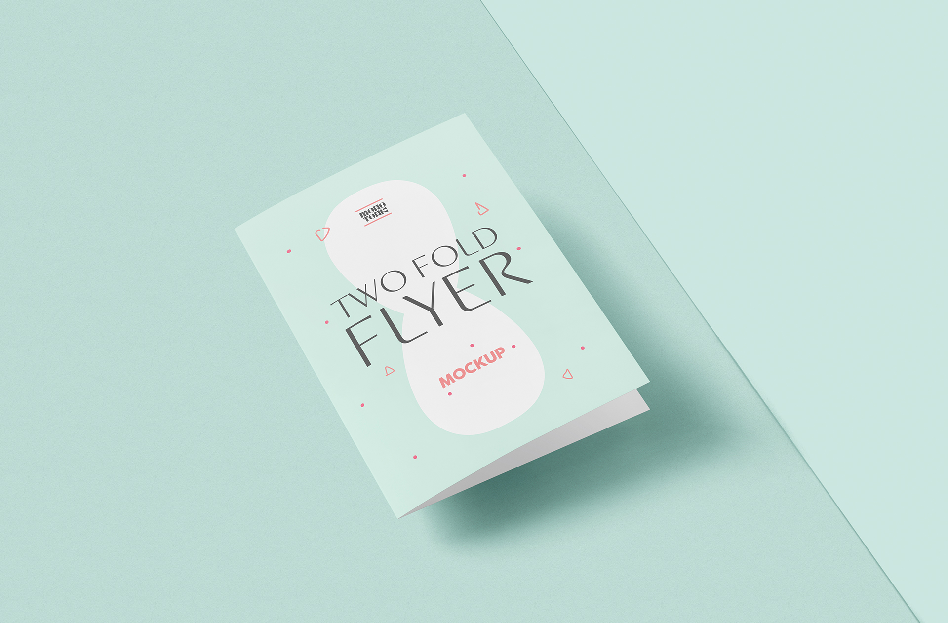 Closed Two-Fold Flyer Mockup – Print-Ready Design
