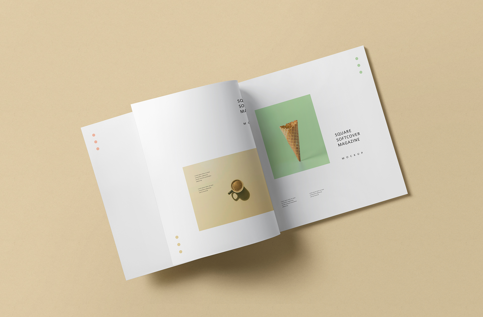 Open Square Magazine Mockup – High-Quality PSD