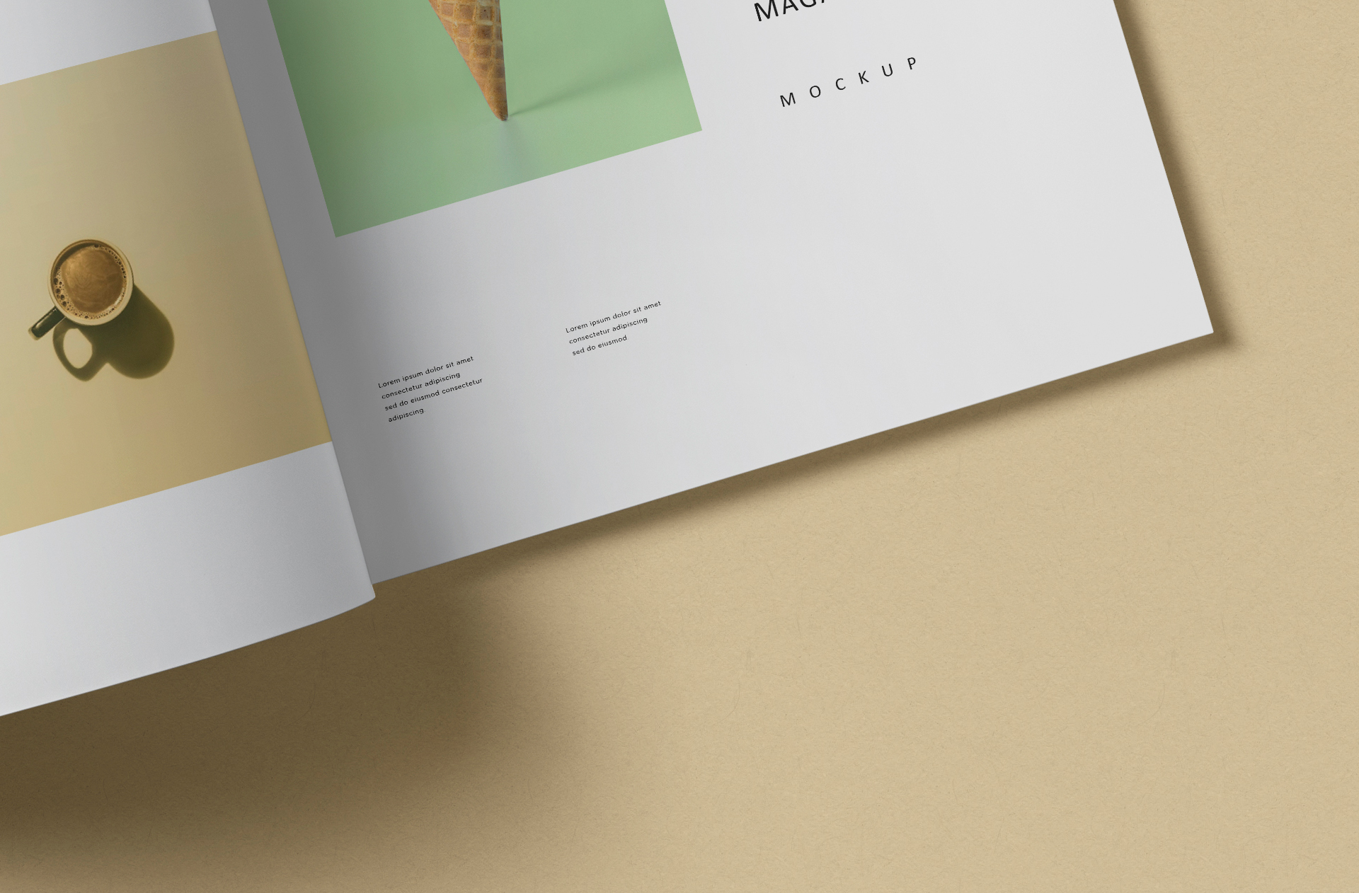 advertising magazine mock-up