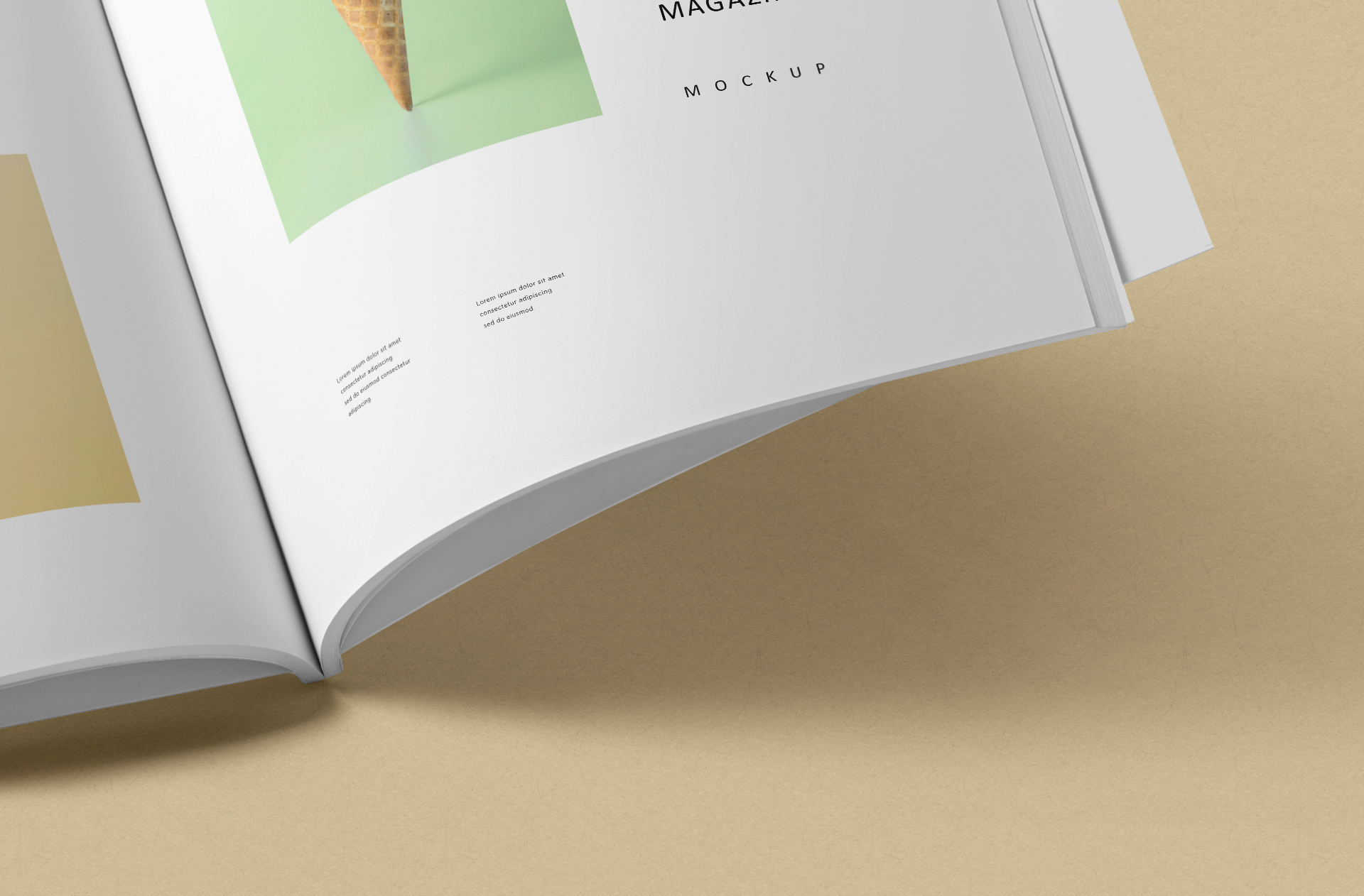 advertising magazine mock-up
