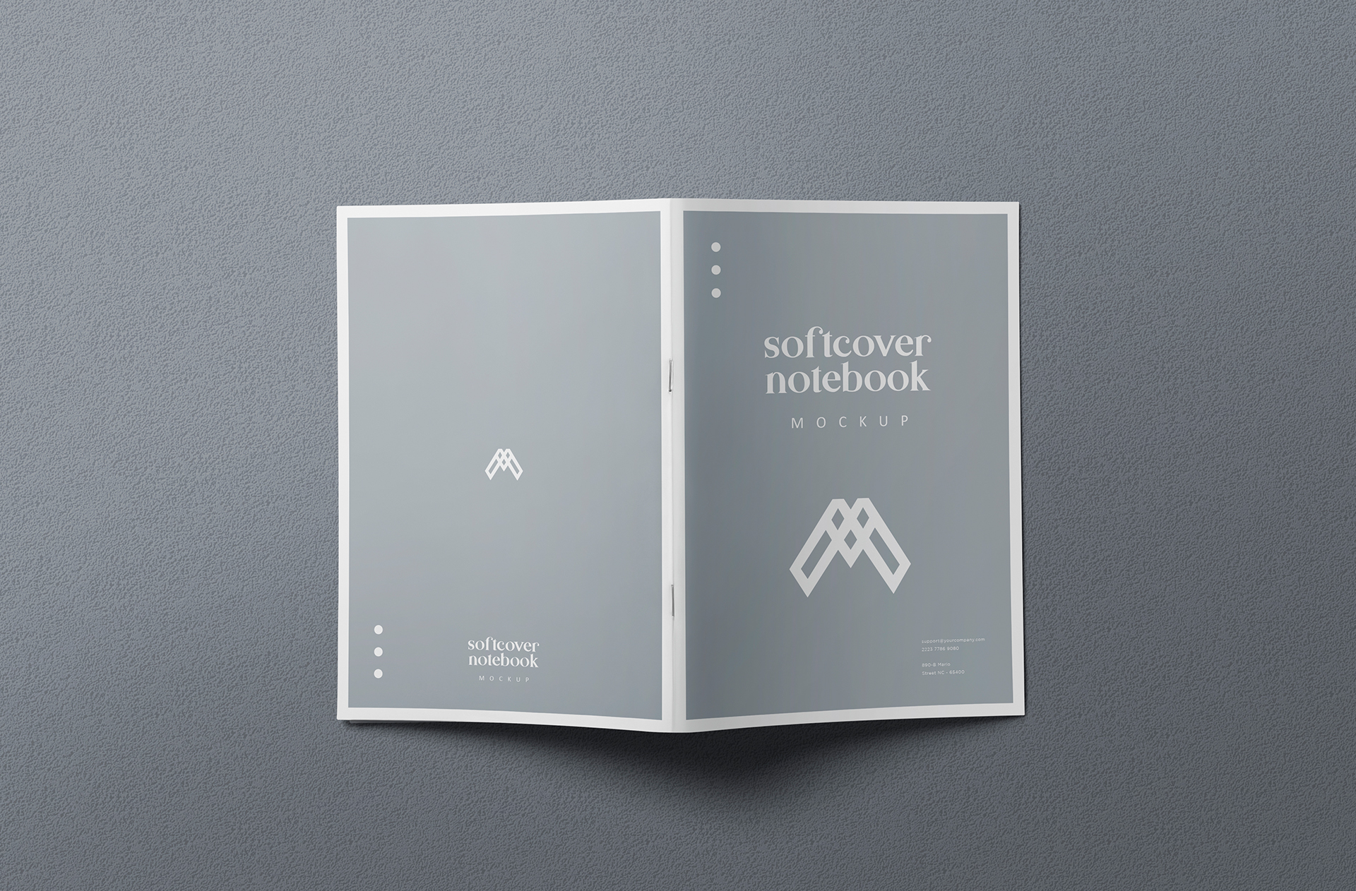 Softcover Notebook Mockup – Realistic Print Design