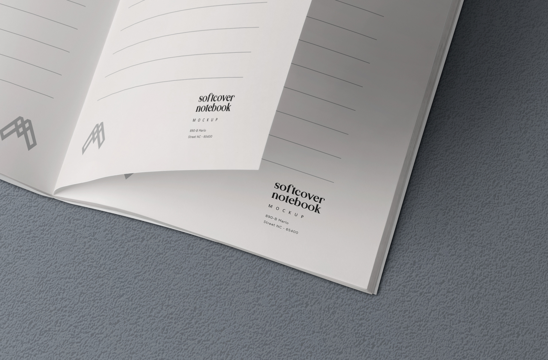 advertising notebook mock-up