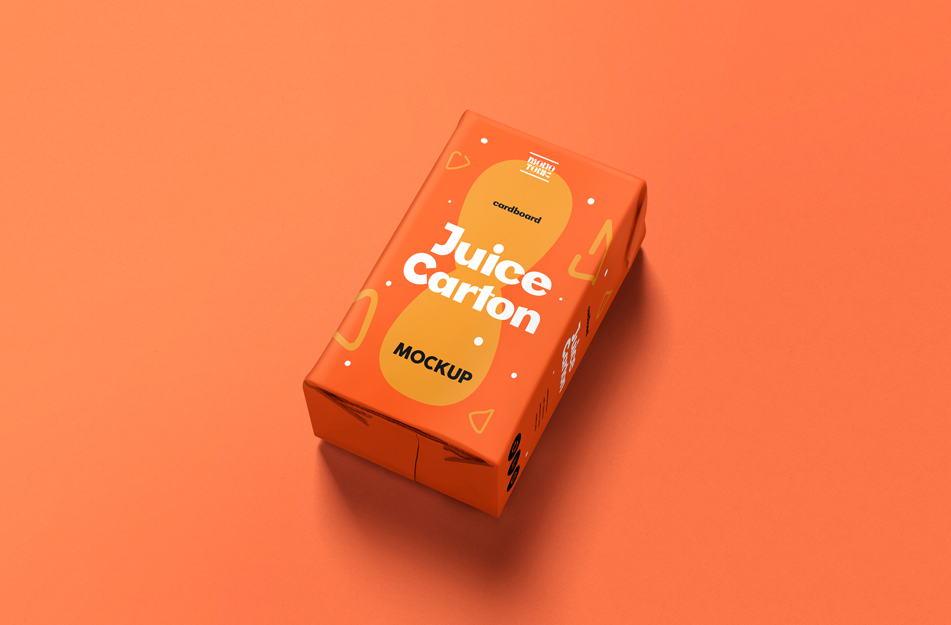 Realistic Juice Carton Mockup for Packaging Design