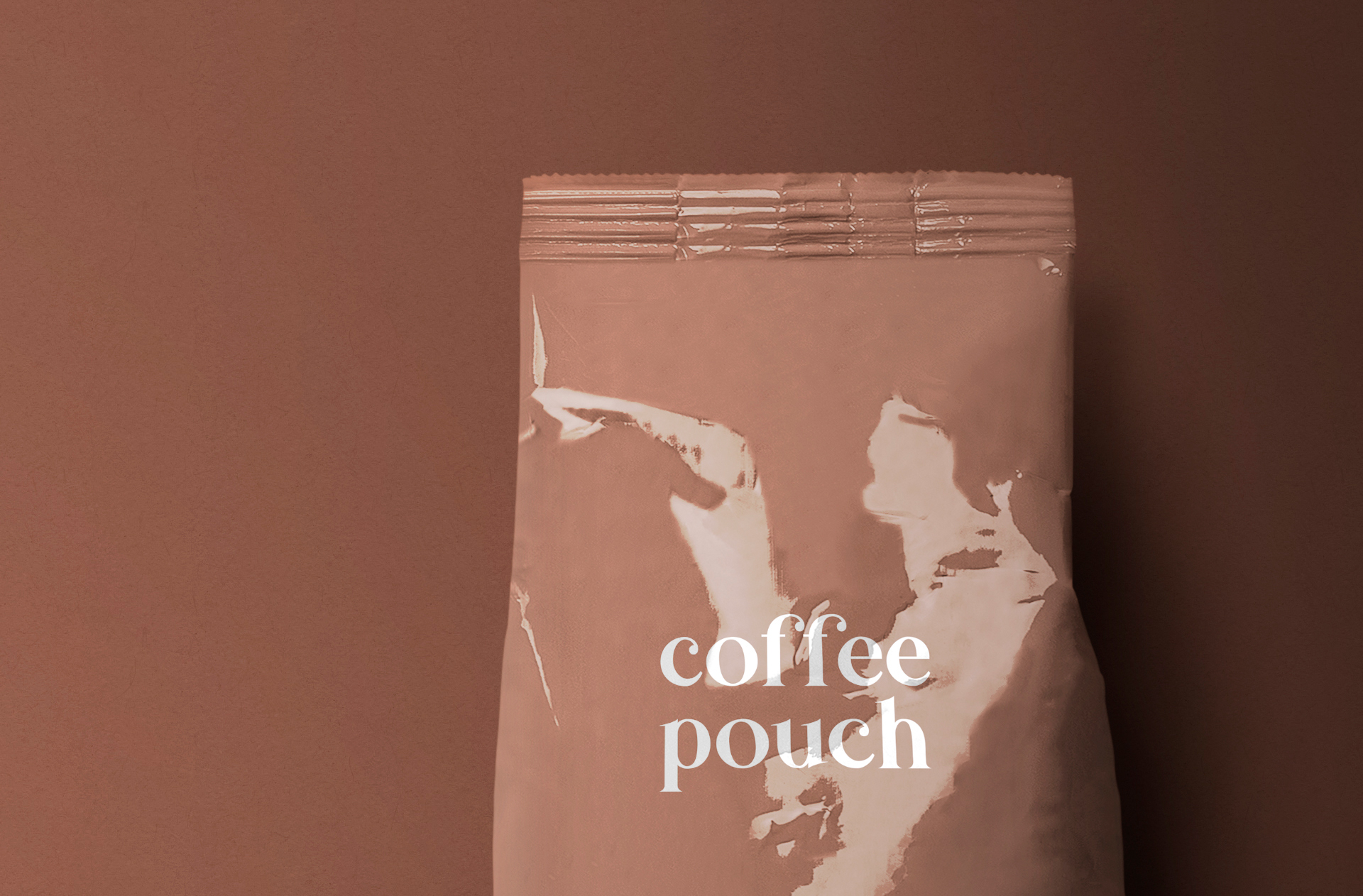 brown coffee bag mockup