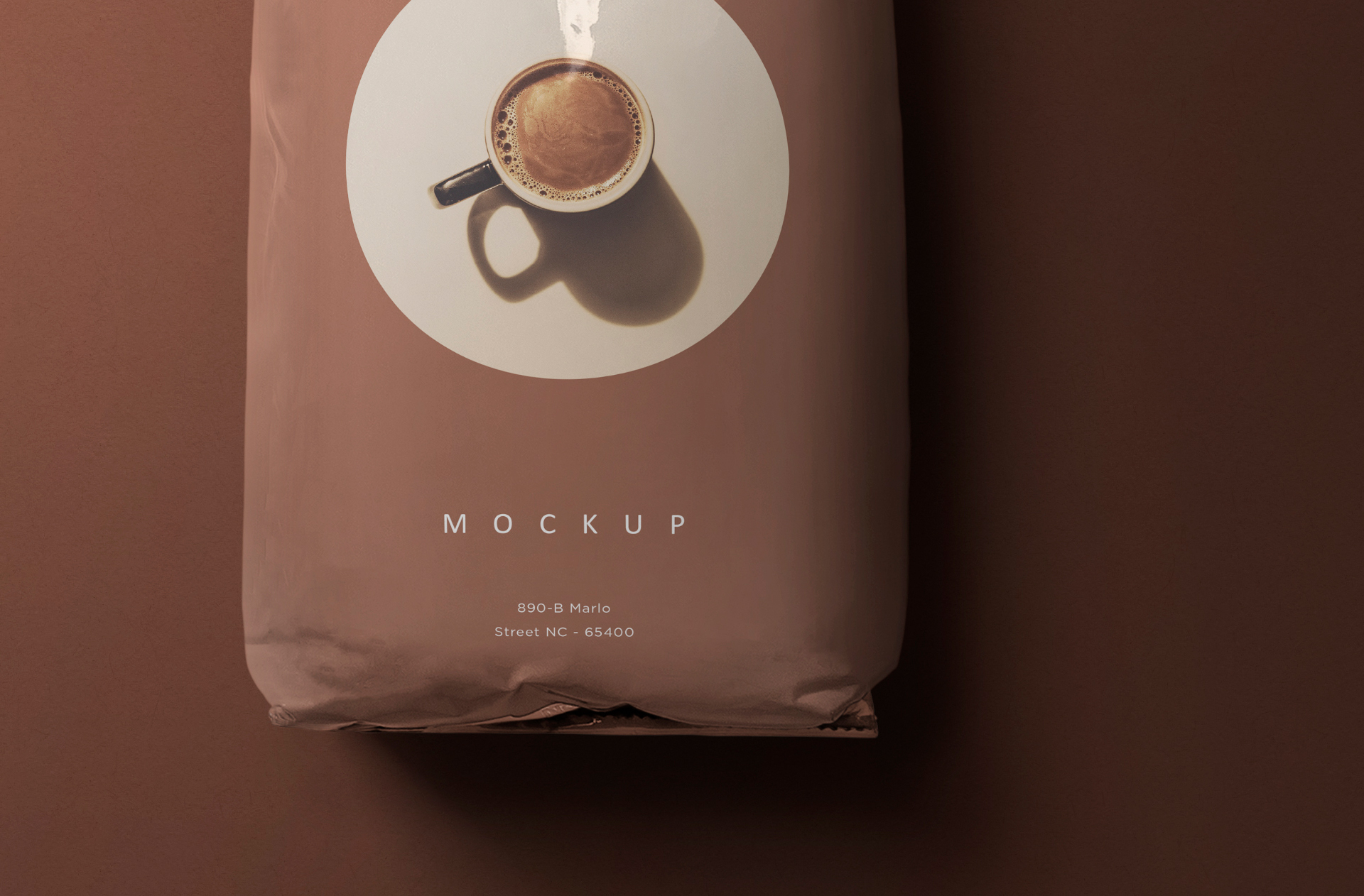 brown coffee bag mockup