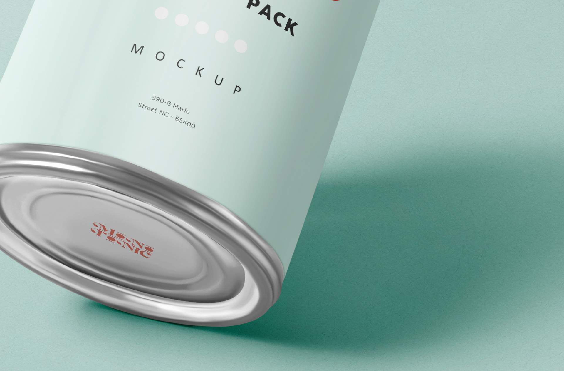 3D tin can mockup