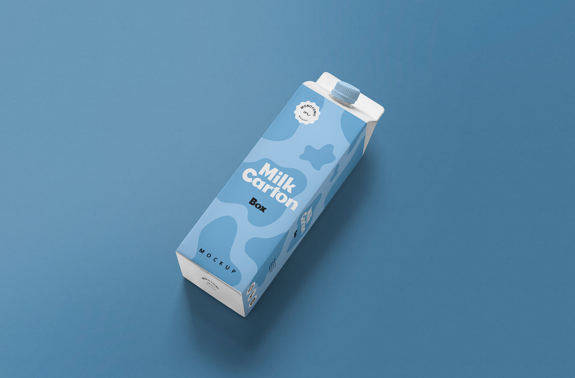 Modern Milk Carton Mockup with Customizable Design