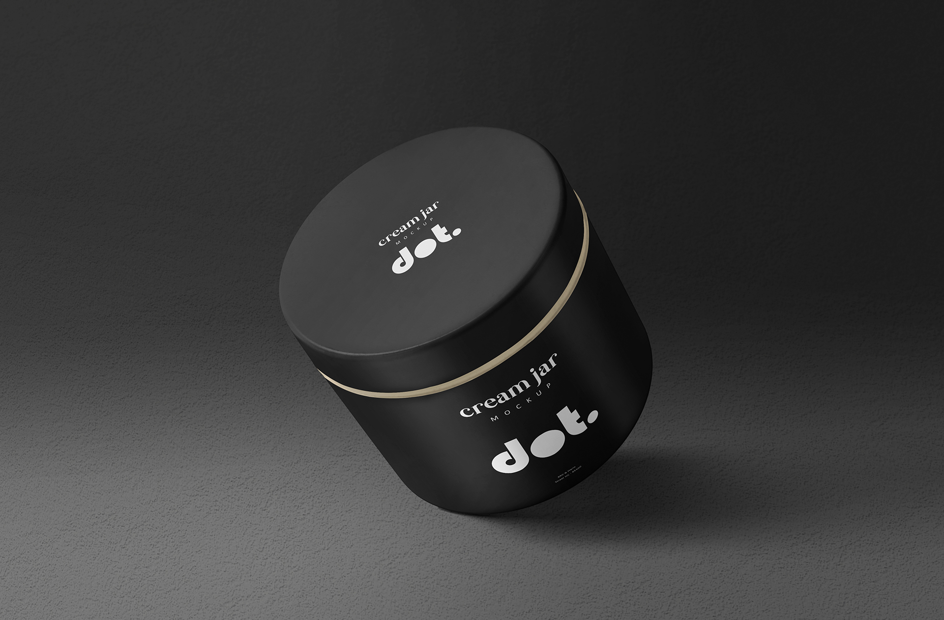 Minimalist Black Cosmetic Jar Mockup for Beauty Packaging