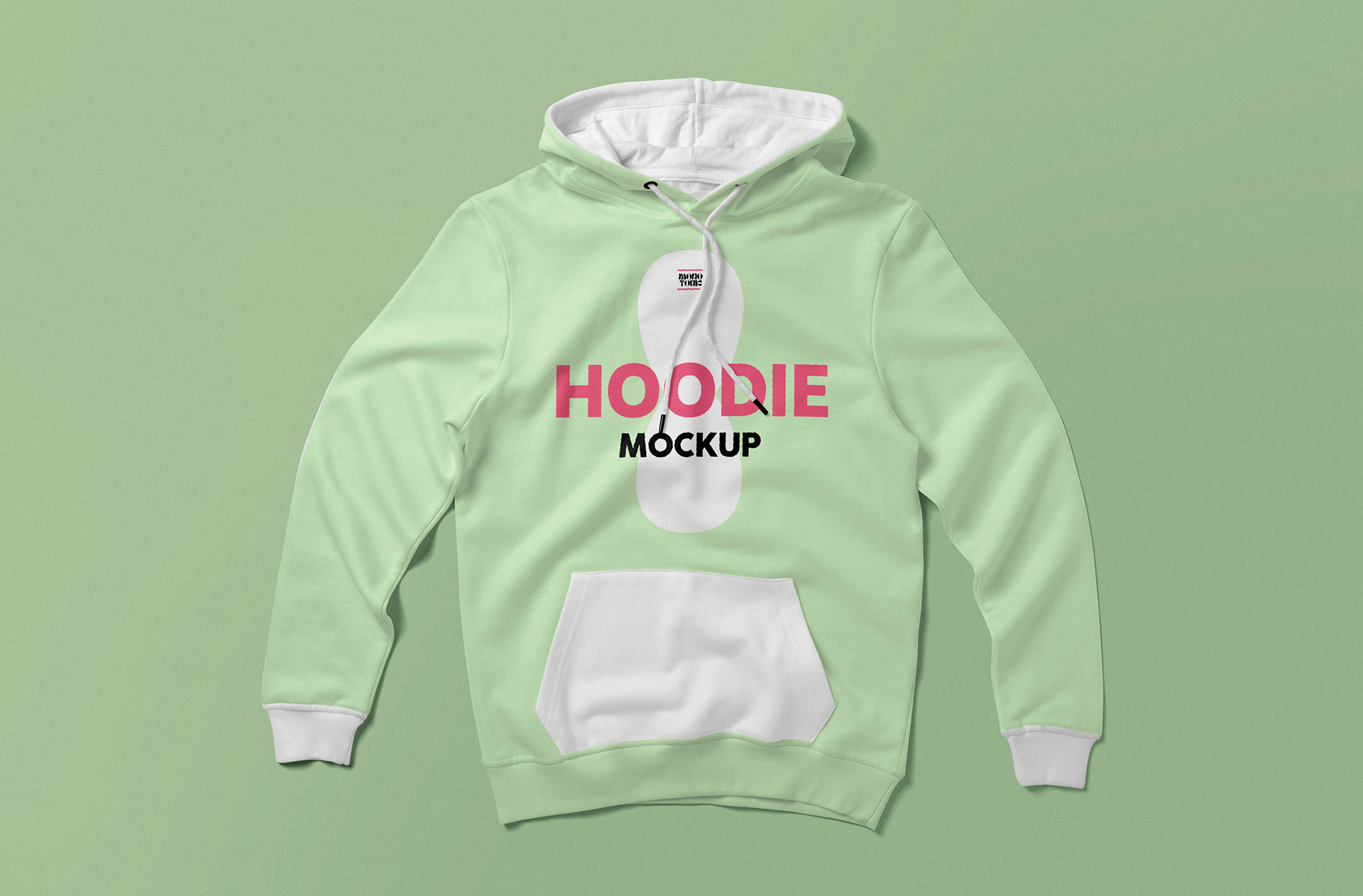 Front View Men’s Pullover Hoodie Mockup