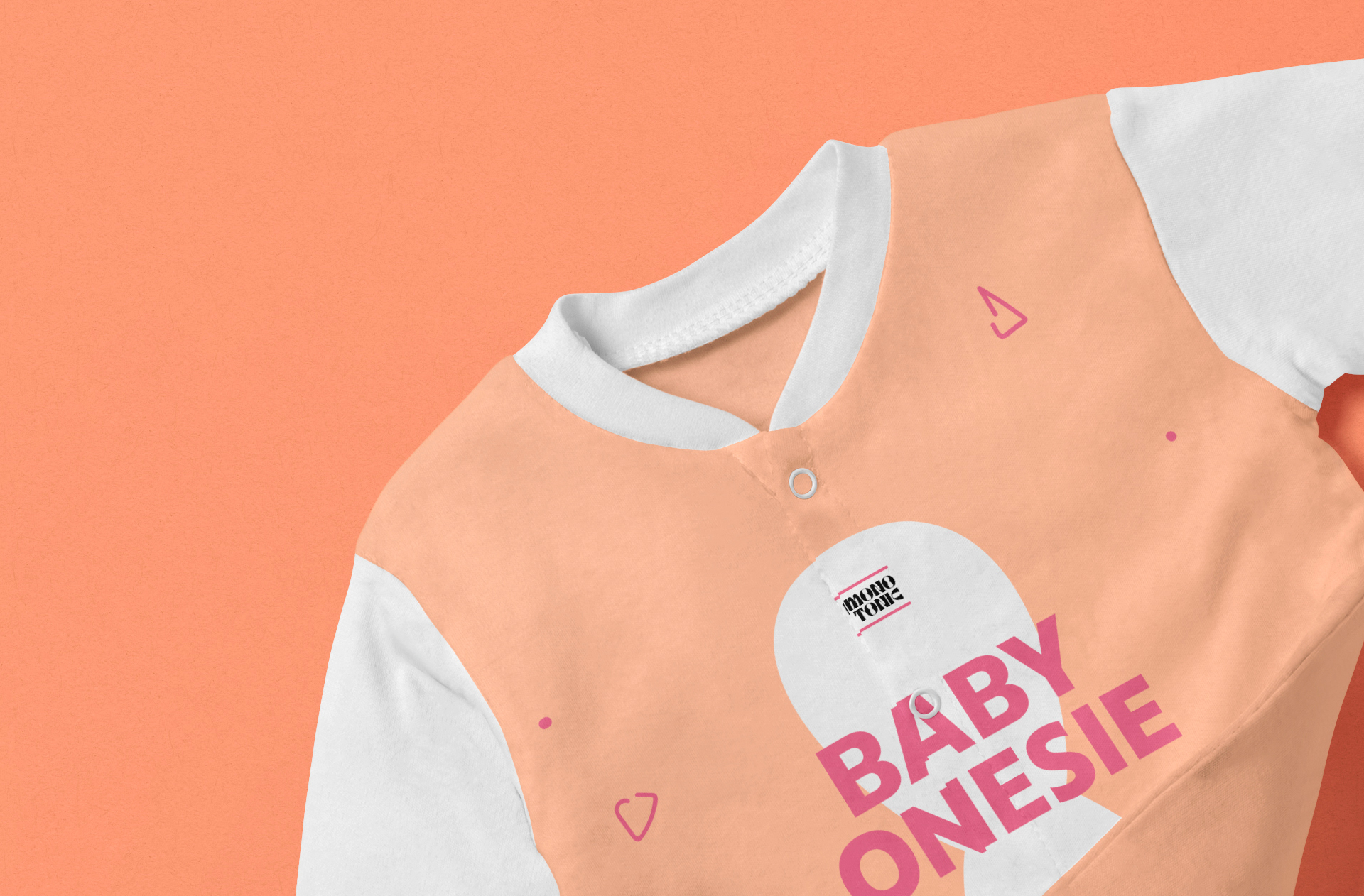 angled baby bodysuit mock-up
