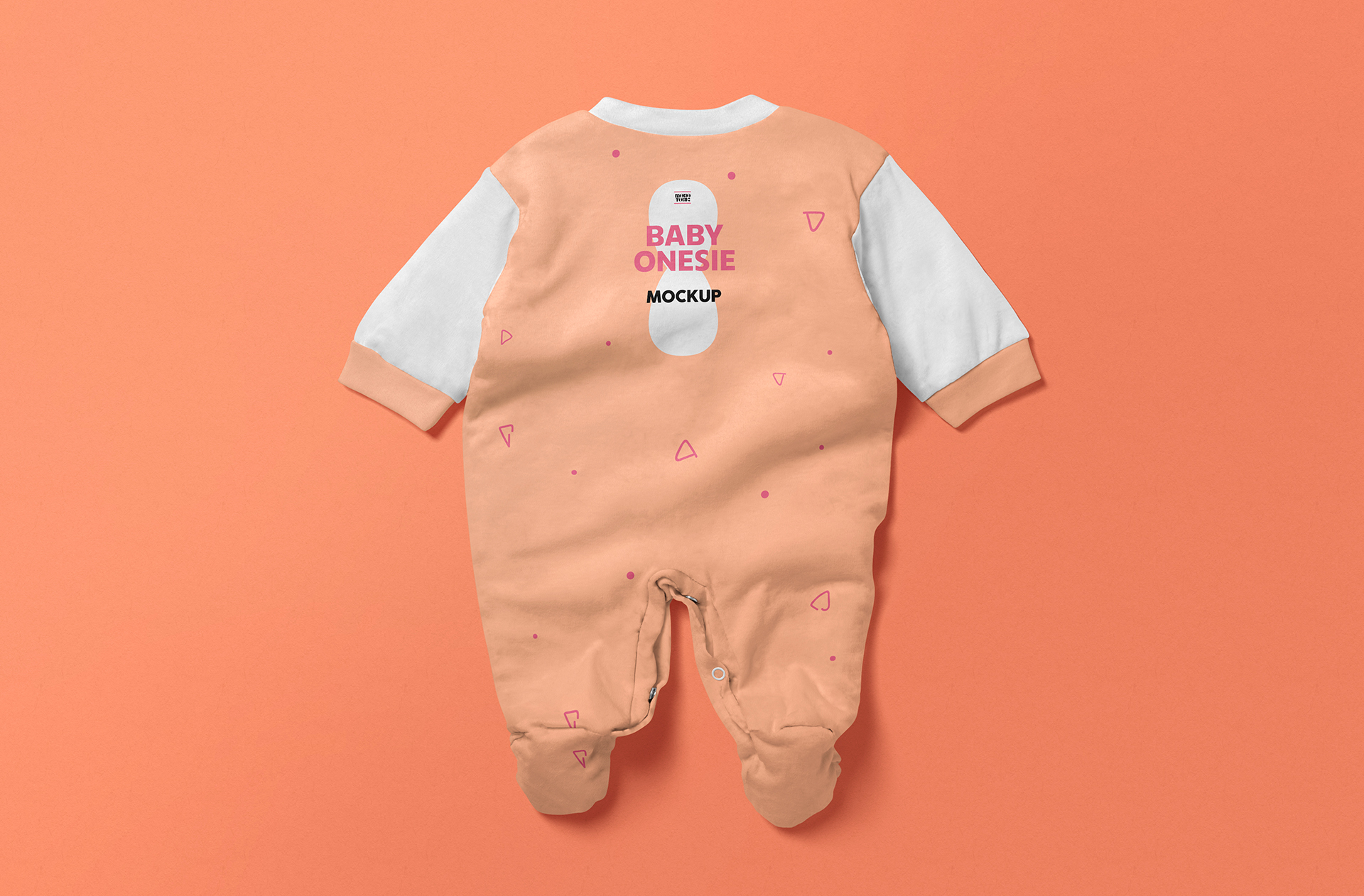 Flat Lay Baby Onesie Mockup
