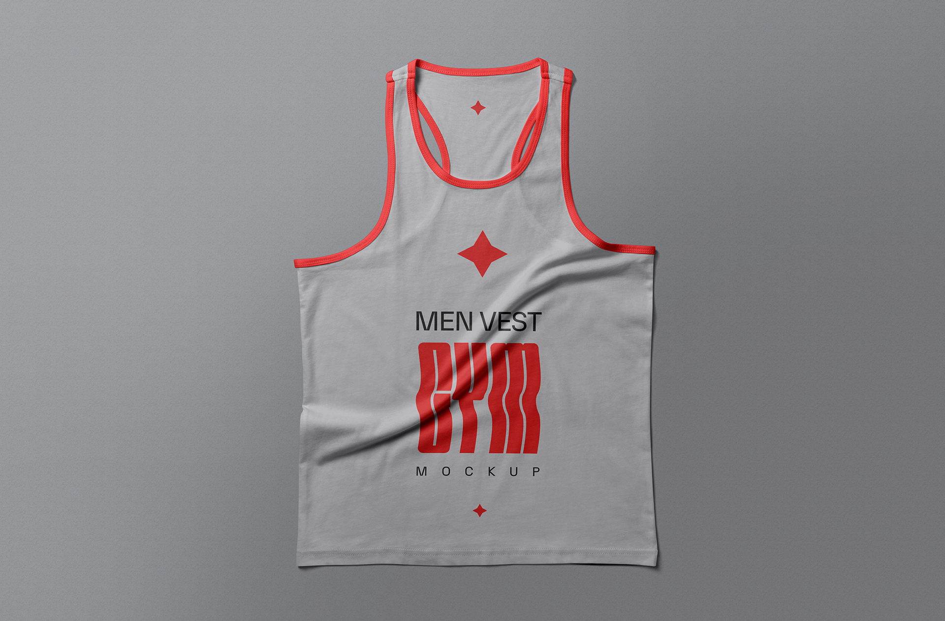 Front View Men’s Tank Top Vest Mockup