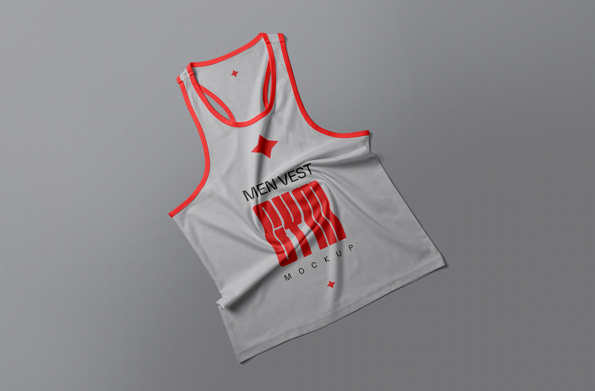 Angled Men’s Tank Top Vest Mockup
