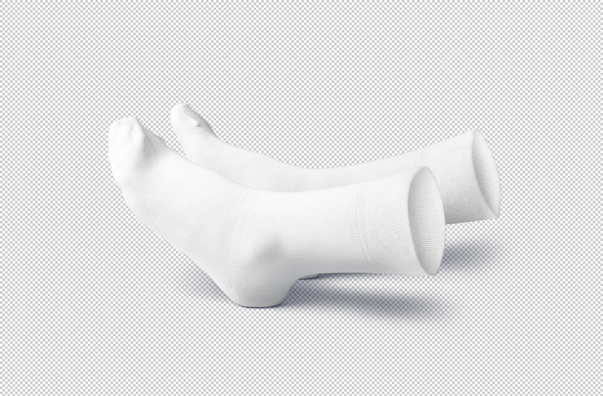breathable crew socks mock-up