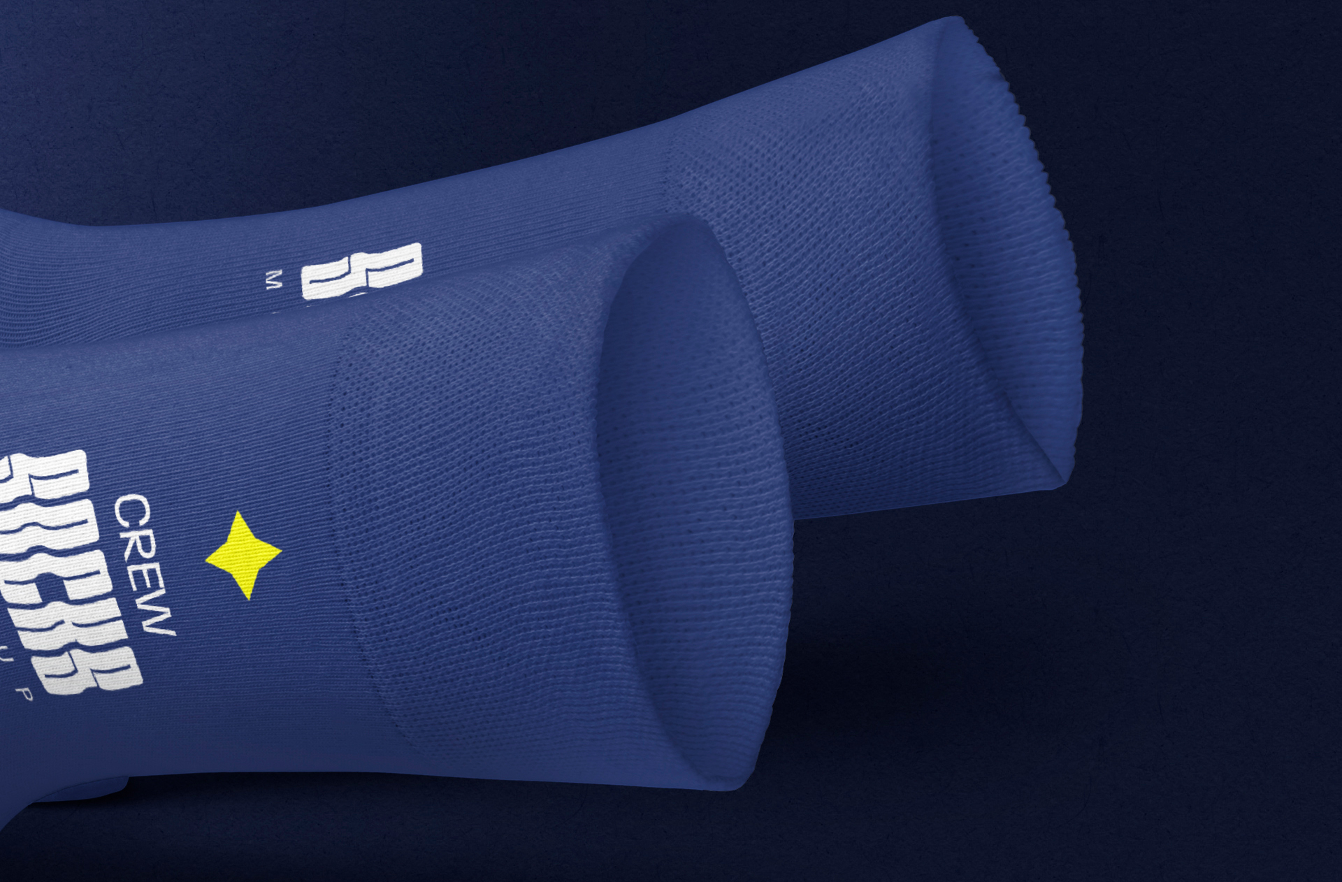 breathable crew socks mock-up
