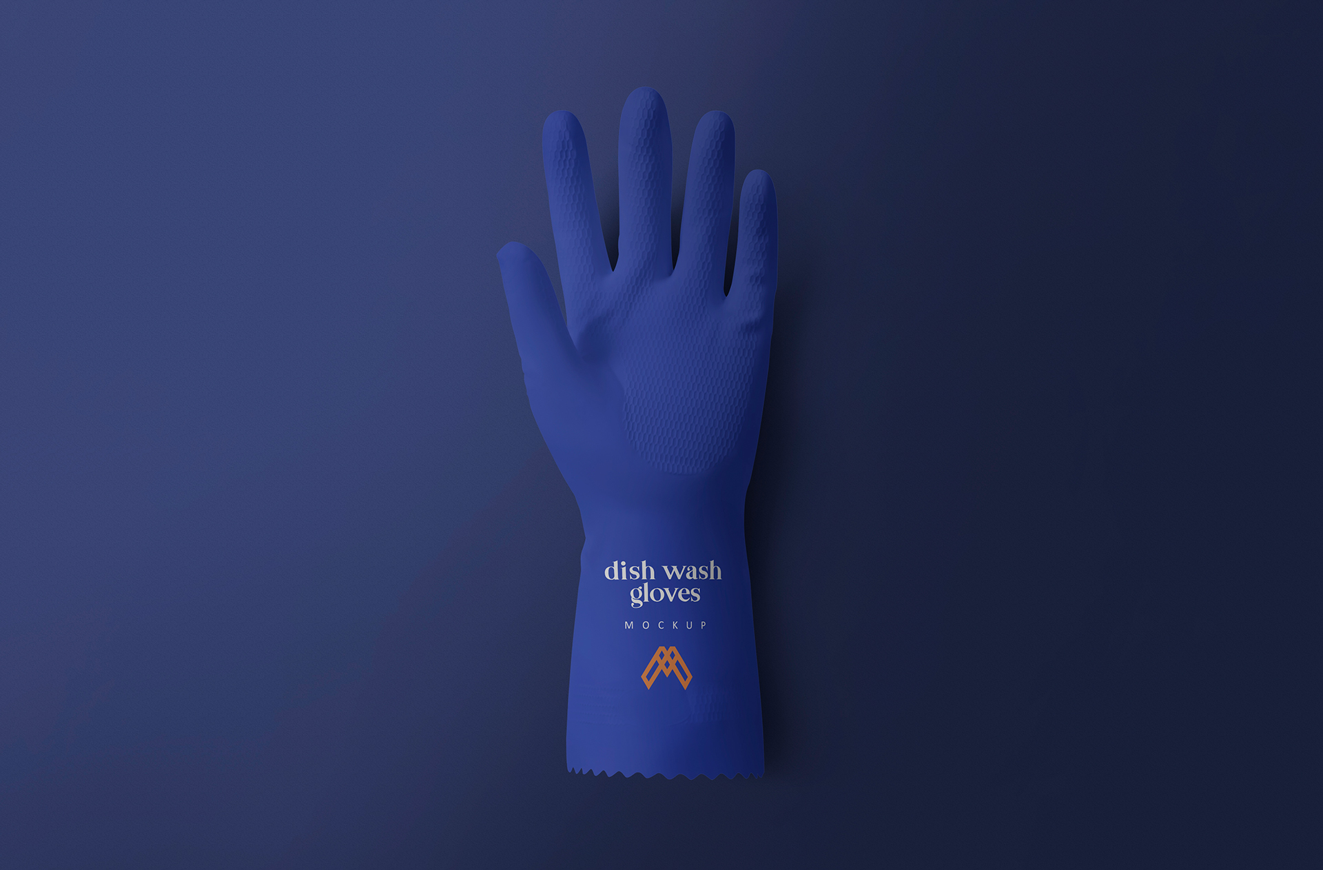 Side View Rubber Dishwashing Gloves Mockup