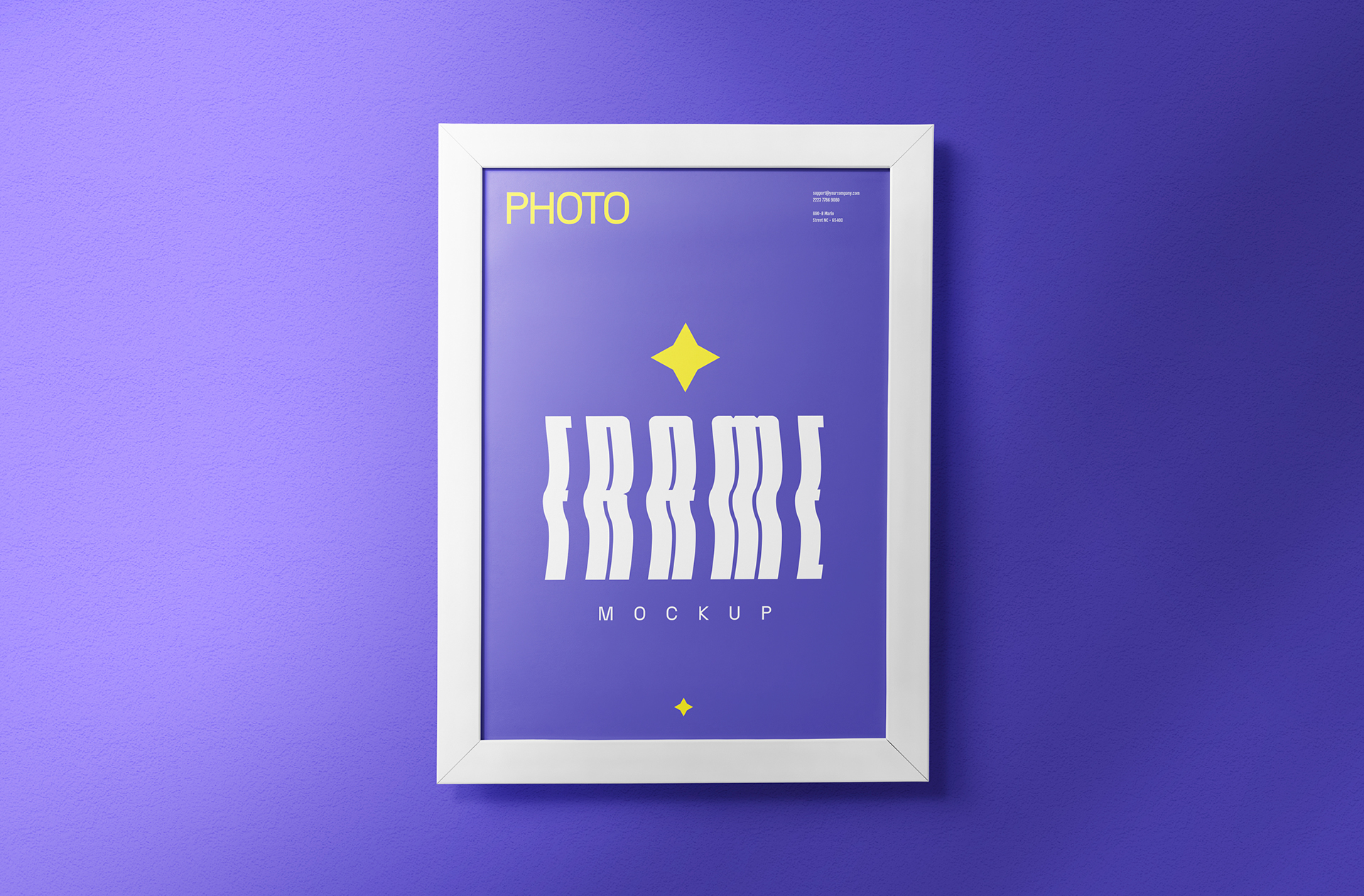 Front View Photo Frame Mockup