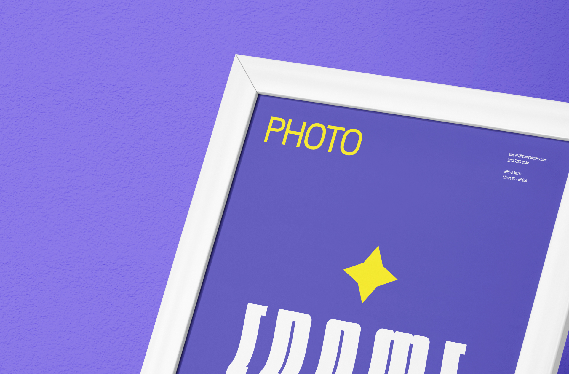 angled frame mock-up