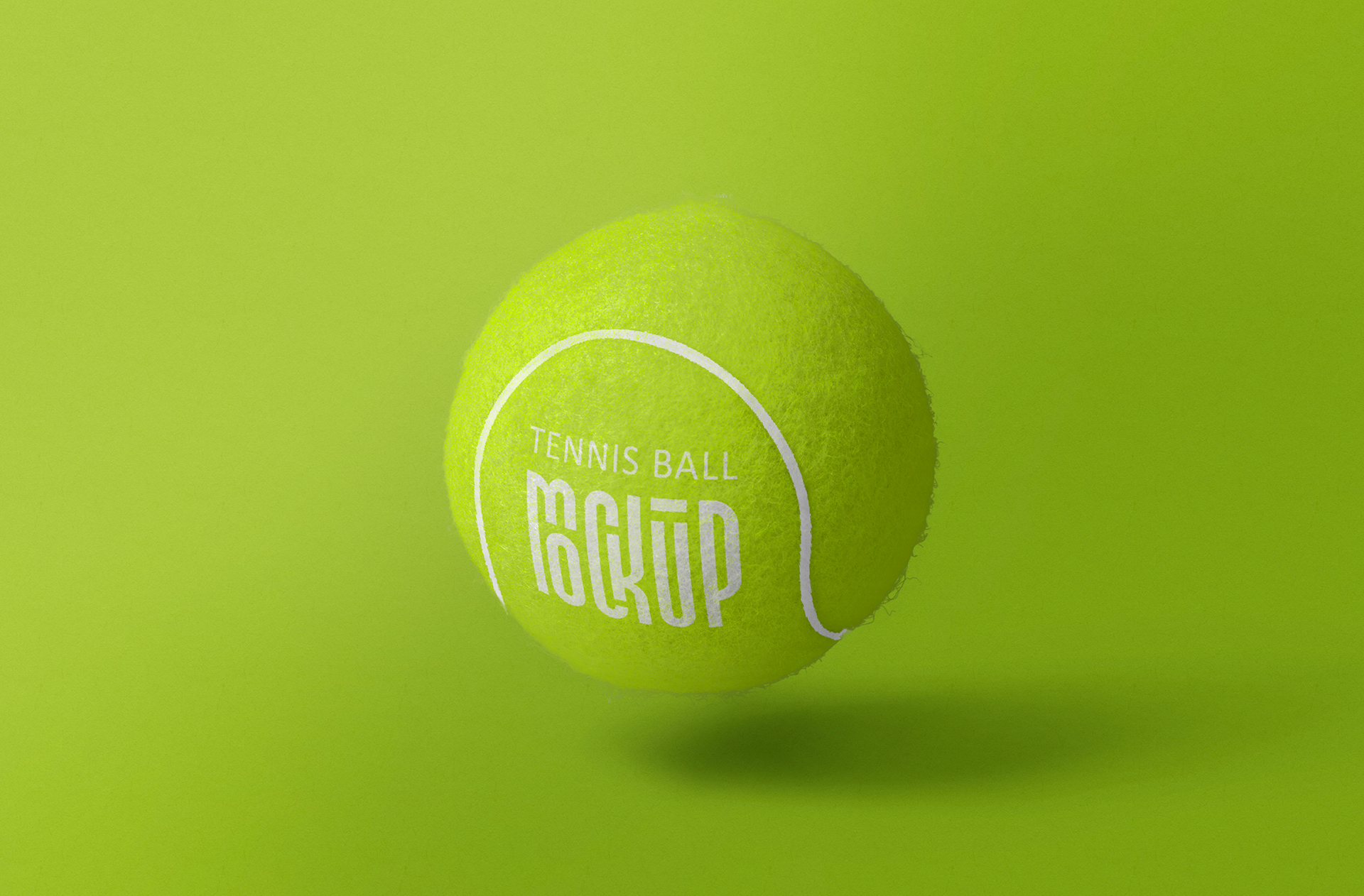 Minimalist Tennis Ball Mockup with Clean Background