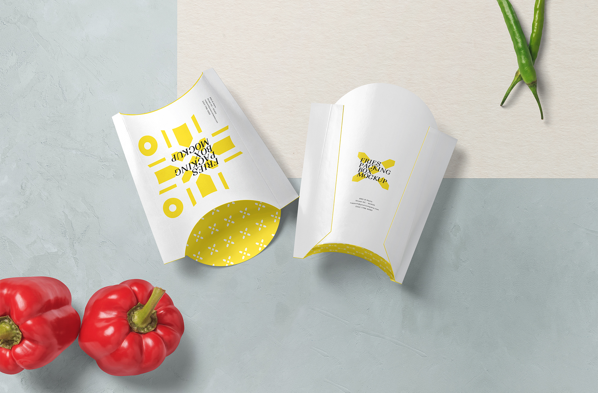 Eco-Friendly French Fries Box Mockup