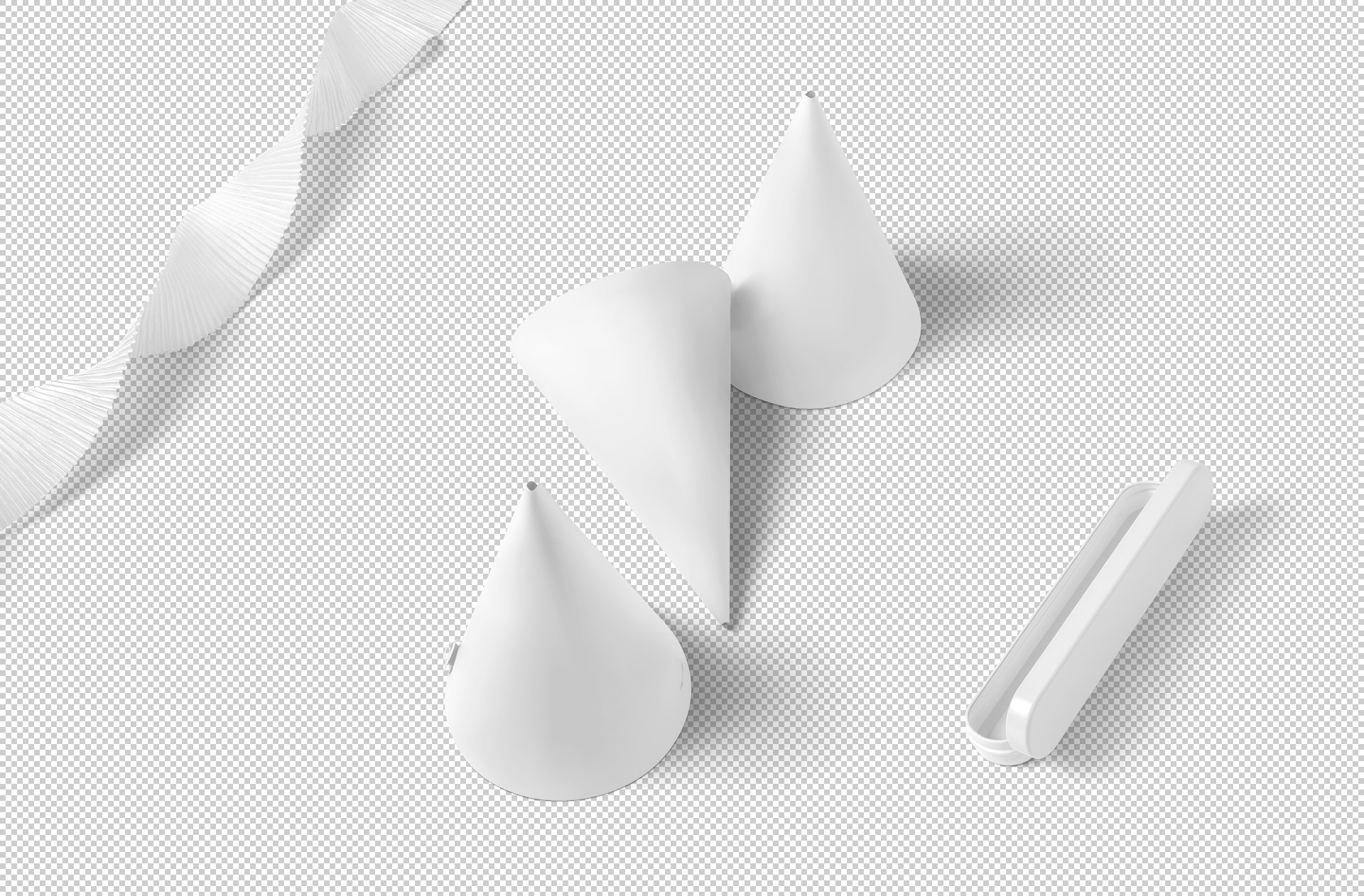 birthday cap top view mockup
