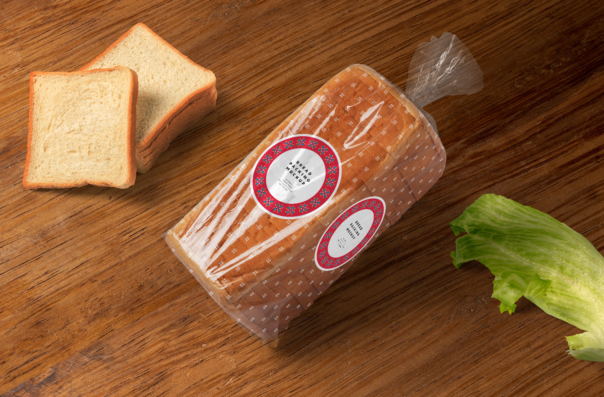 Plastic Bread Packaging Mockup – Realistic Branding