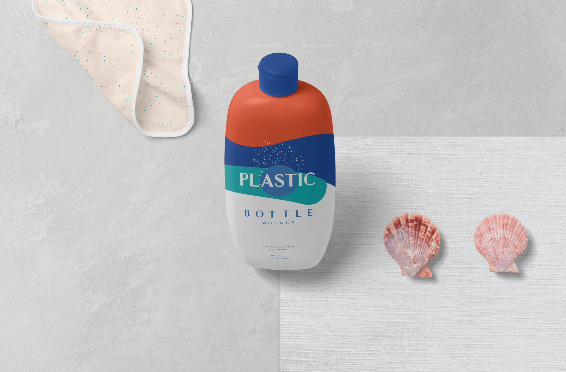 Cosmetic Plastic Bottle Mockup – Customizable Design