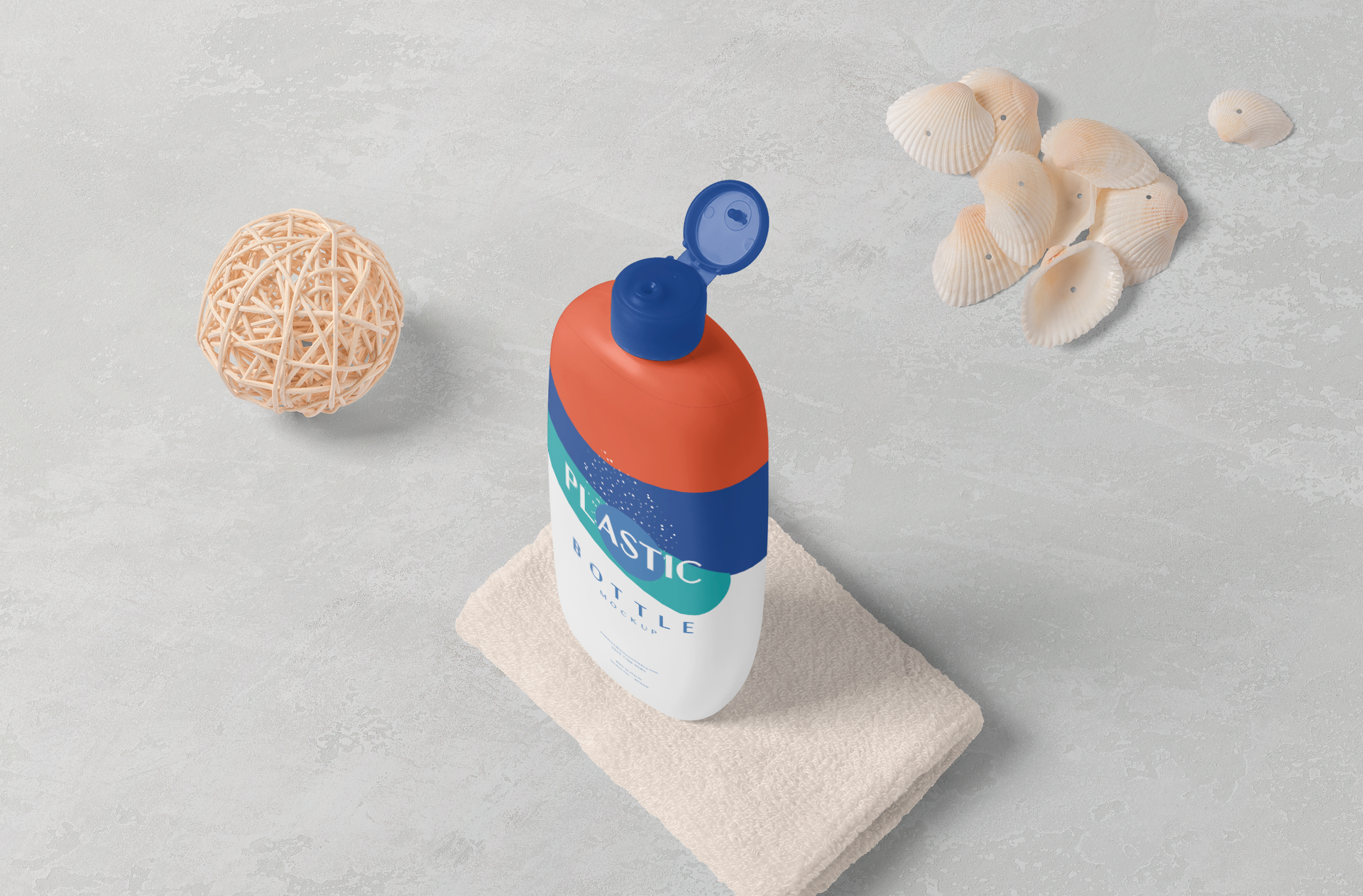 Realistic Plastic Bottle Mockup – Stylish Product Display