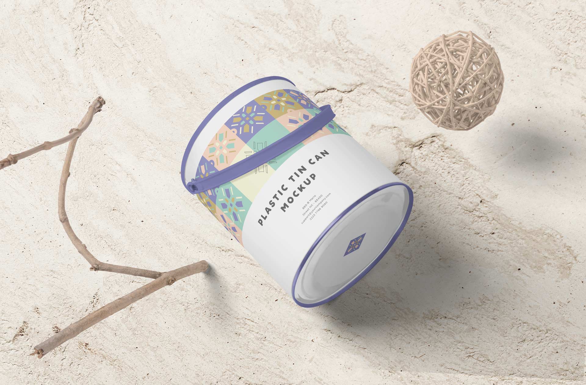 Eco-Friendly Plastic Can Mockup – Customizable Branding