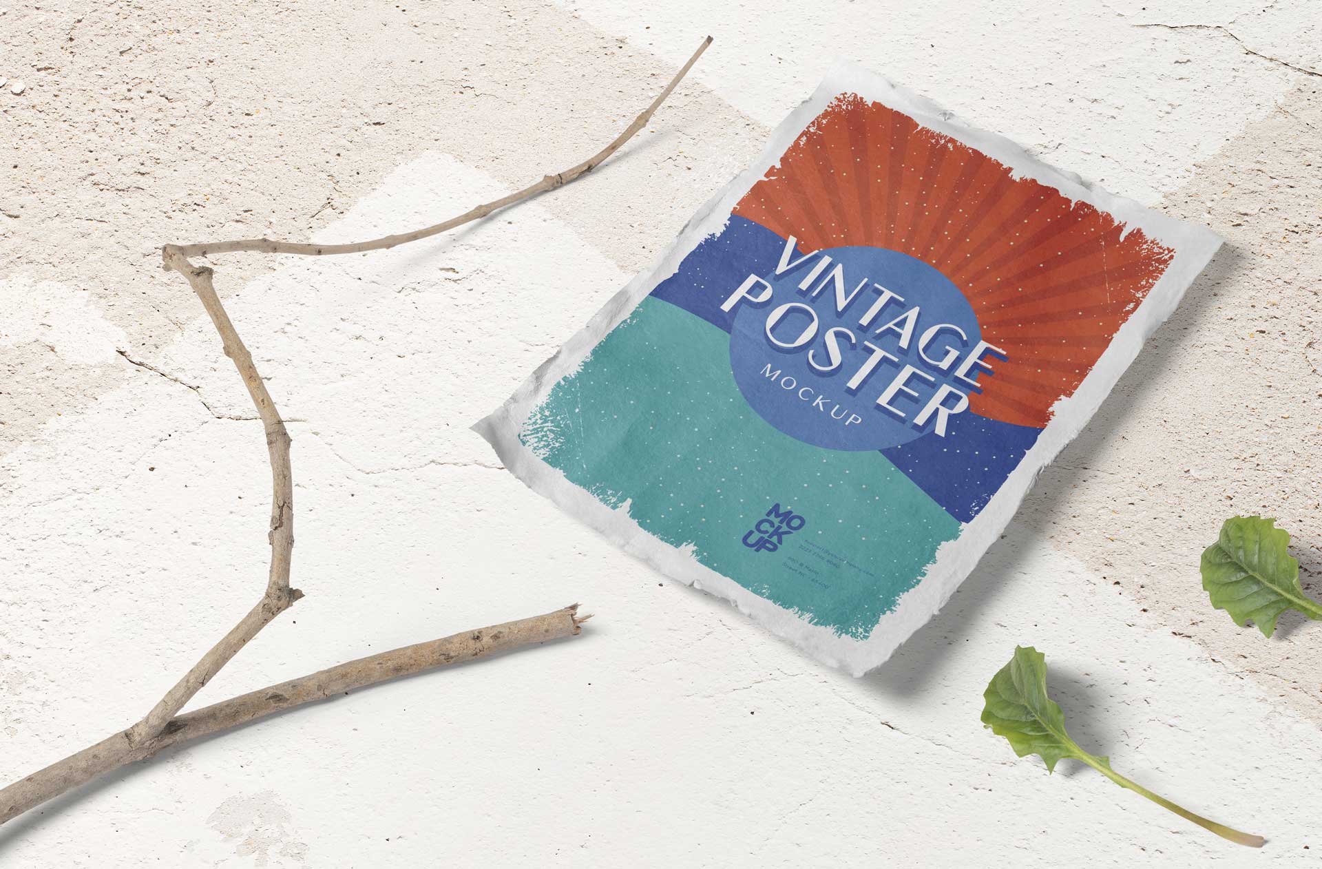 Vintage Poster Mockup – Outdoor Display