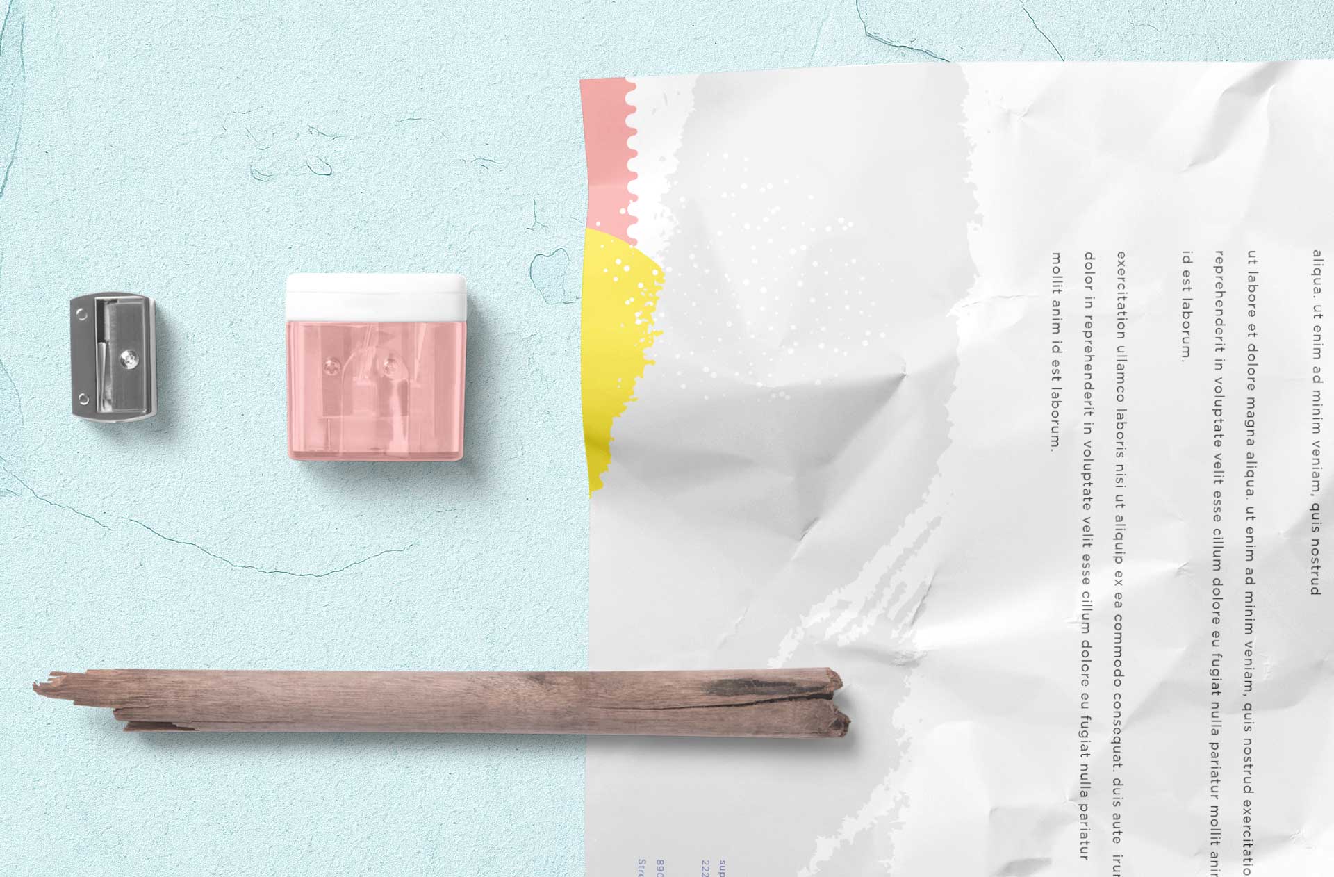 aged paper mock-up
