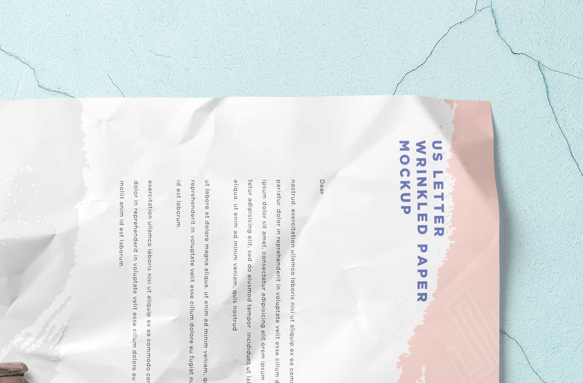aged paper mock-up