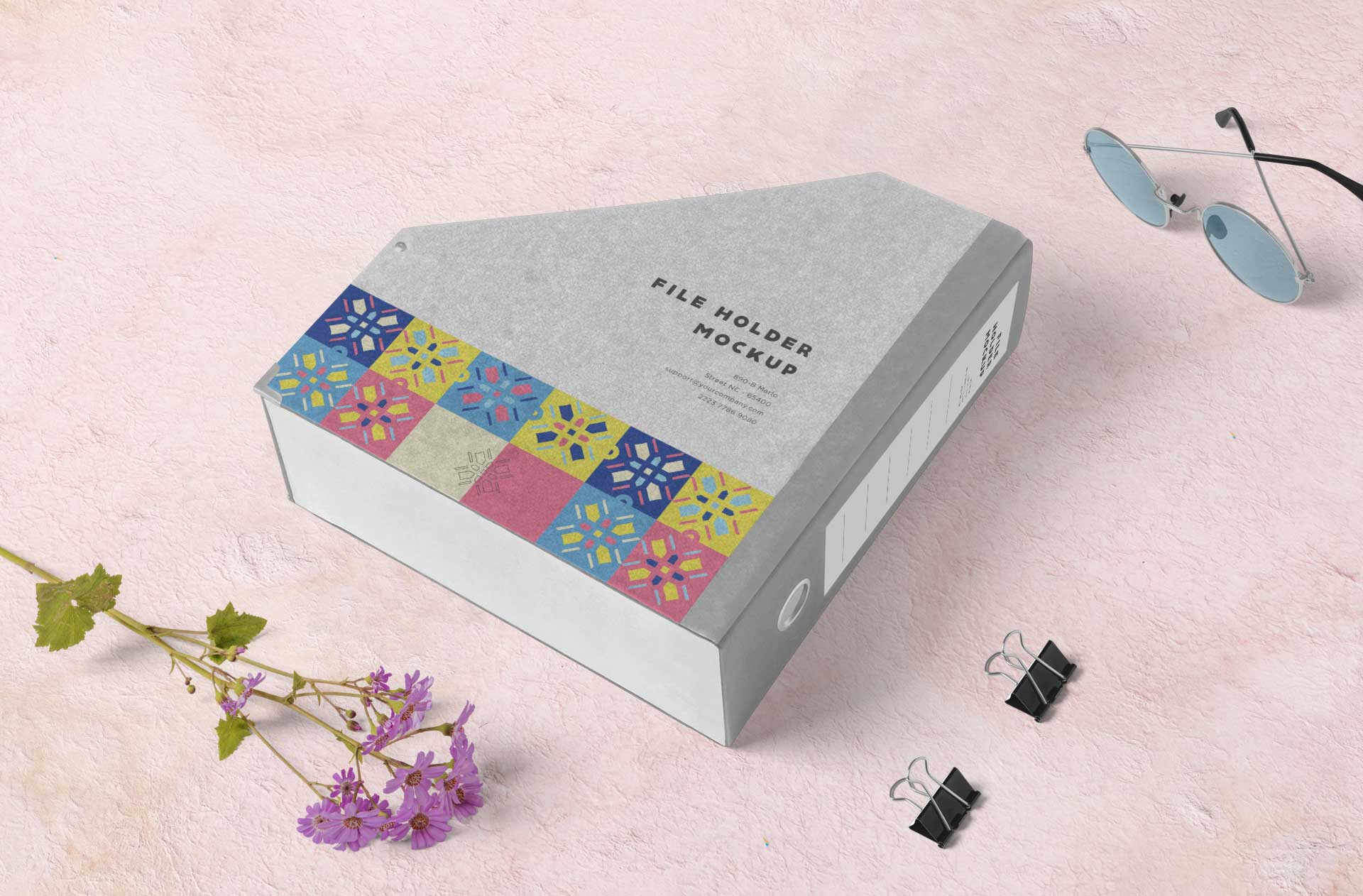 Elegant File Holder Mockup with Realistic Details