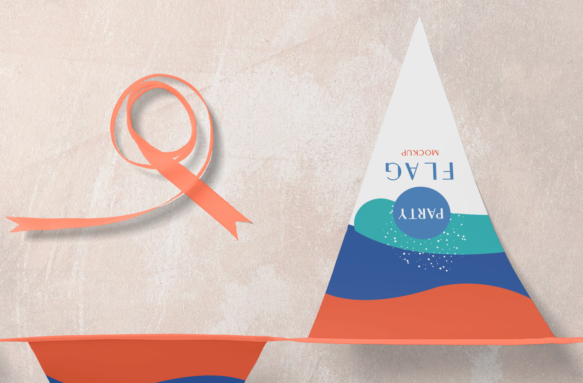 realistic banner PSD