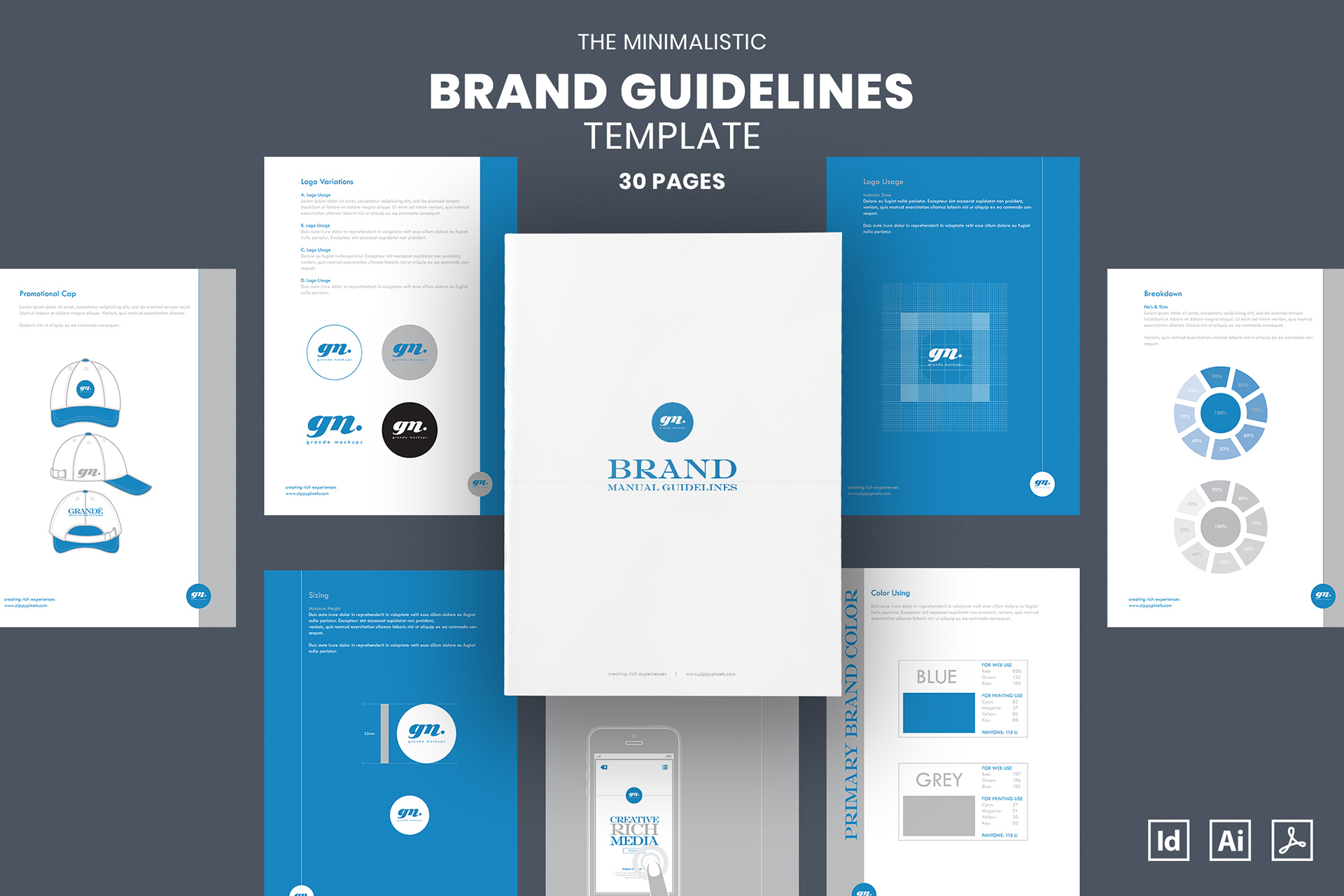 The Minimalistic – Brand Guidelines Template
