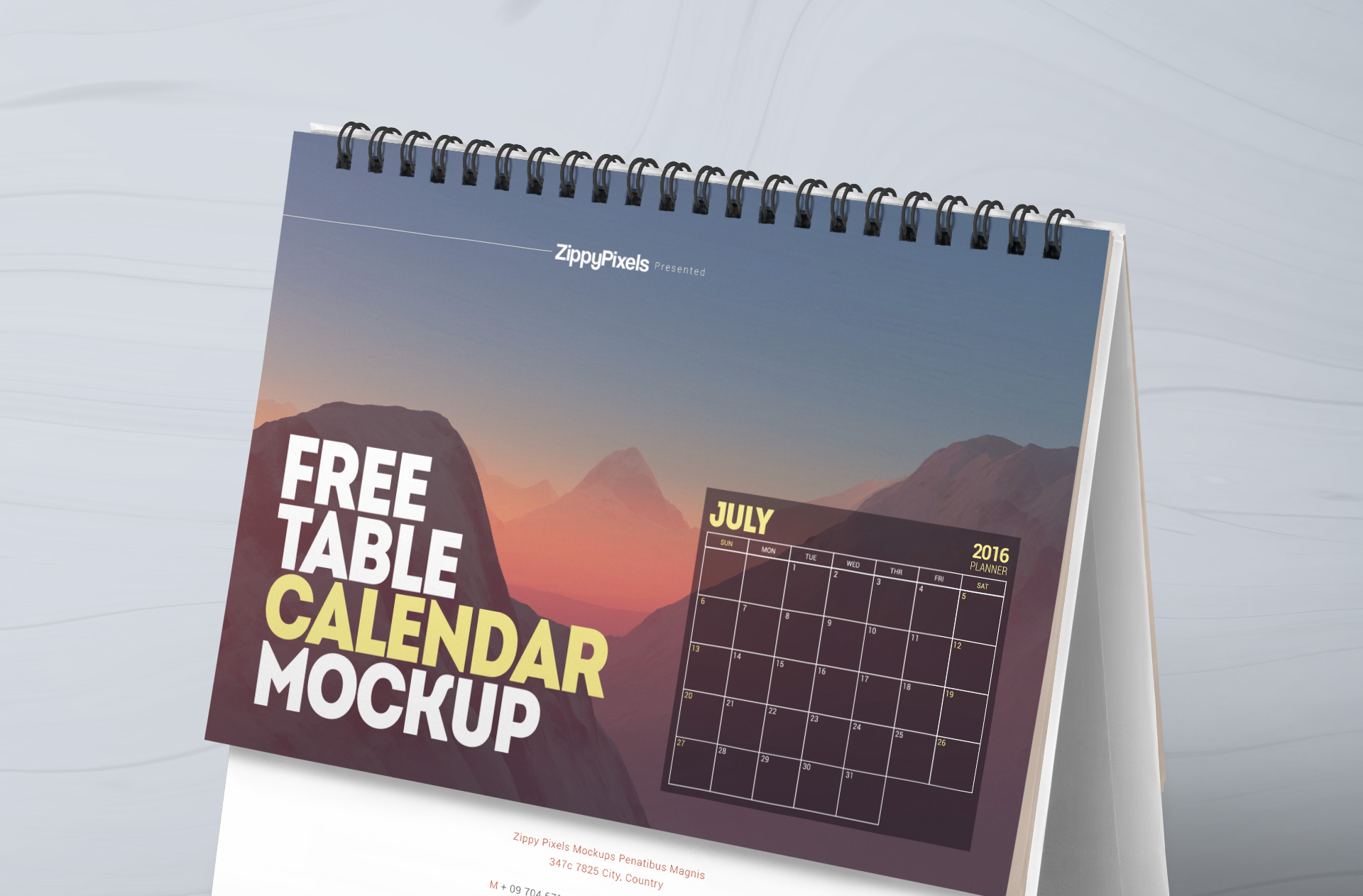 2025 calendar mockup