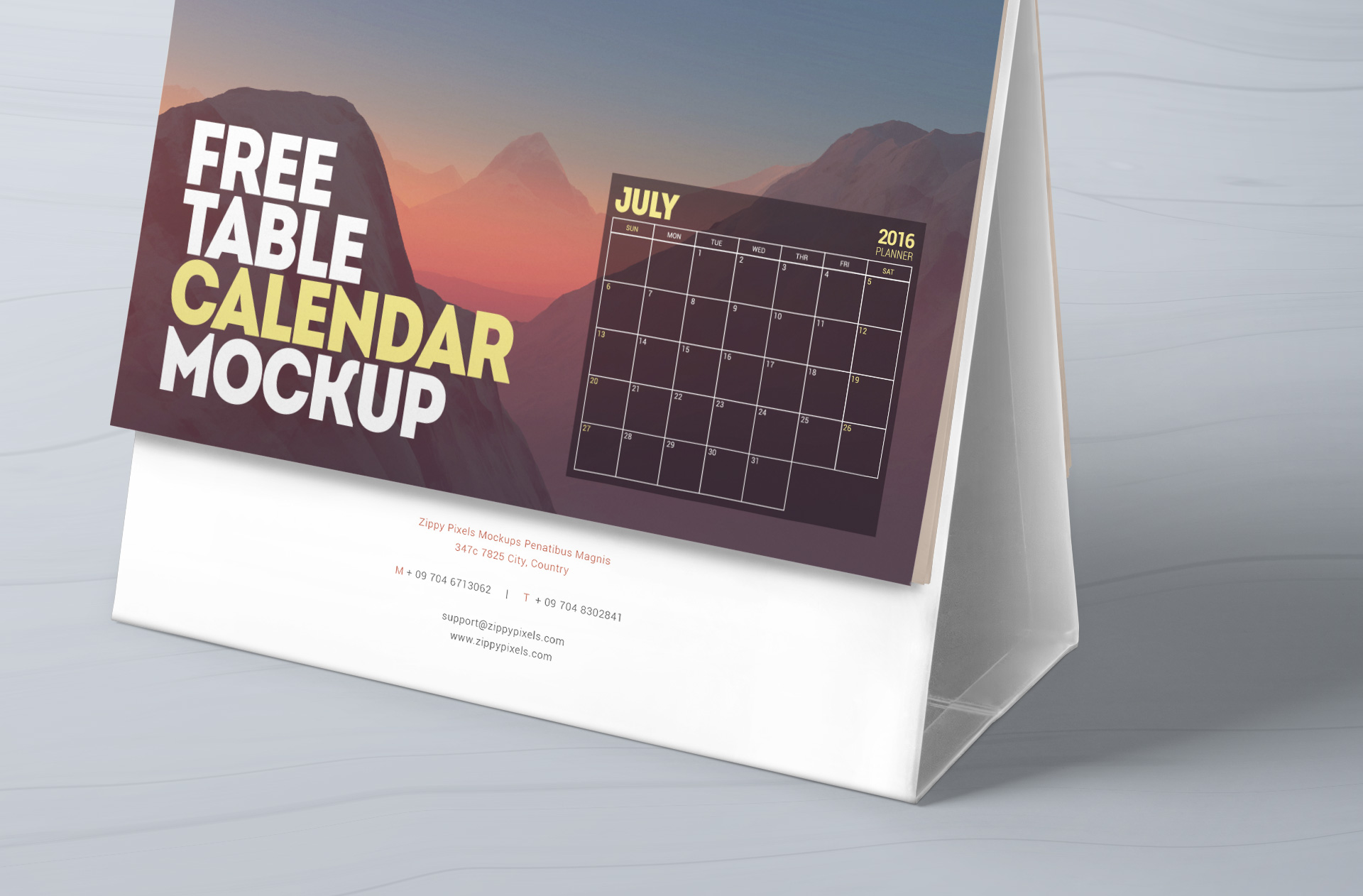 2025 calendar mockup