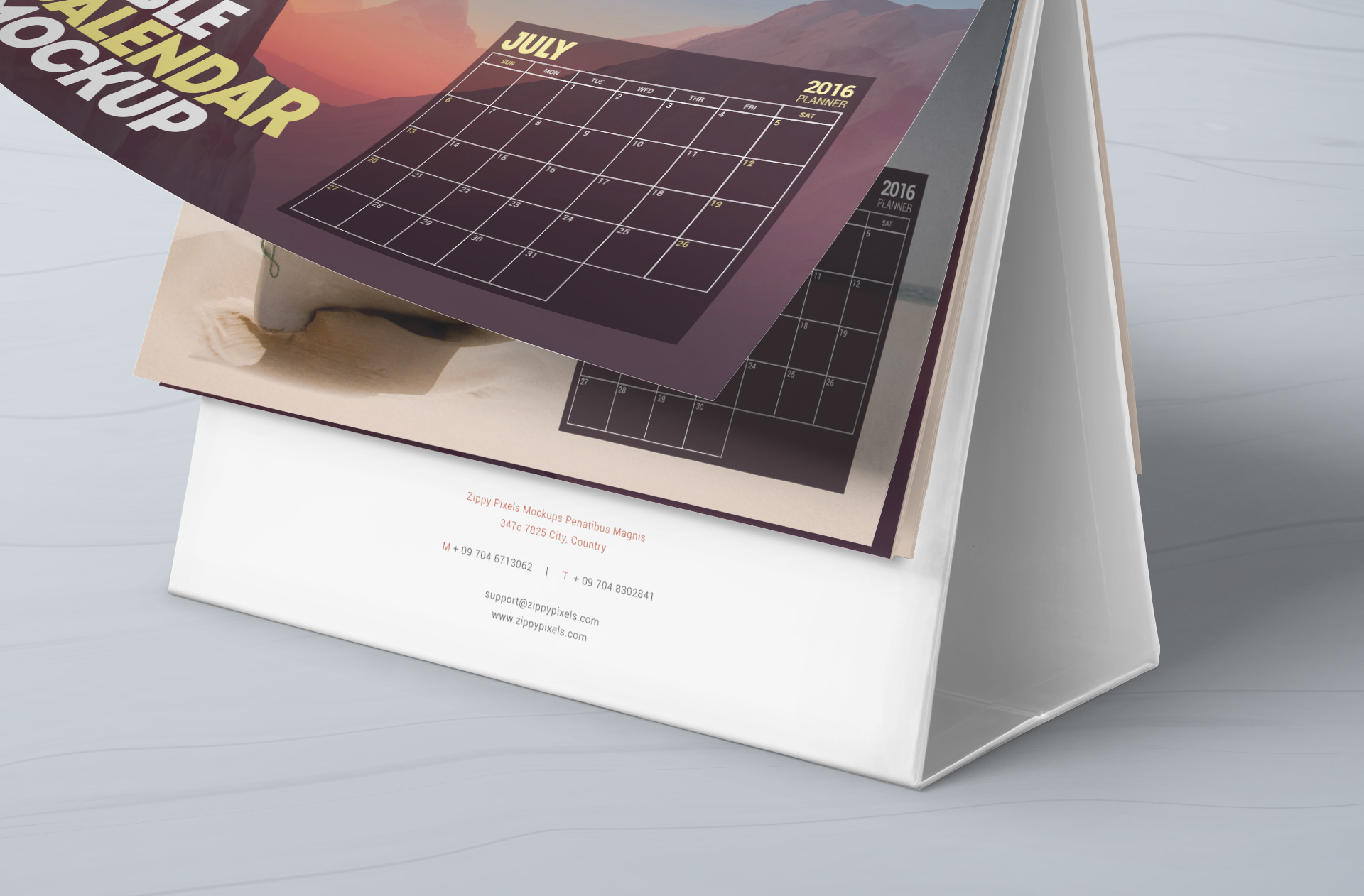 2025 calendar mockup