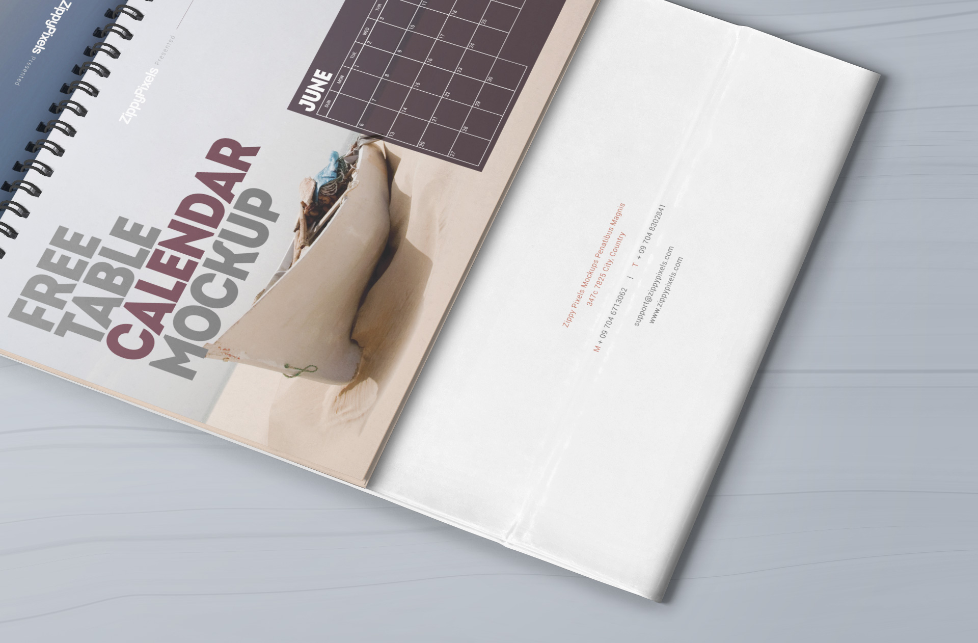 2025 desk calendar mockup