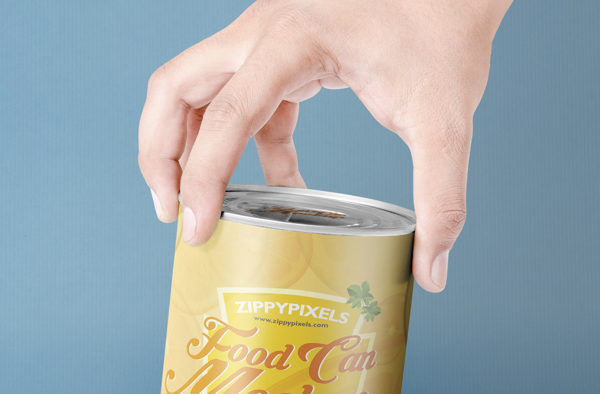 aluminum can PSD mockup