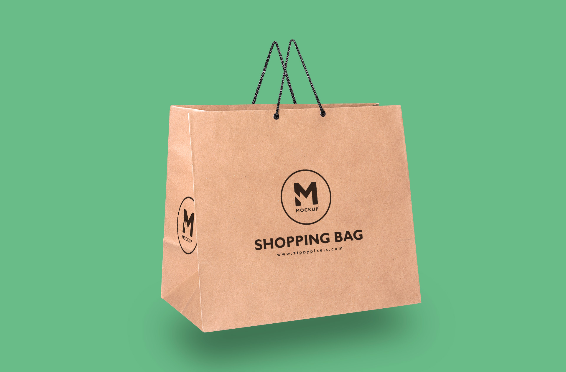 Kraft Paper Shopping Bag Mockup – Realistic PSD
