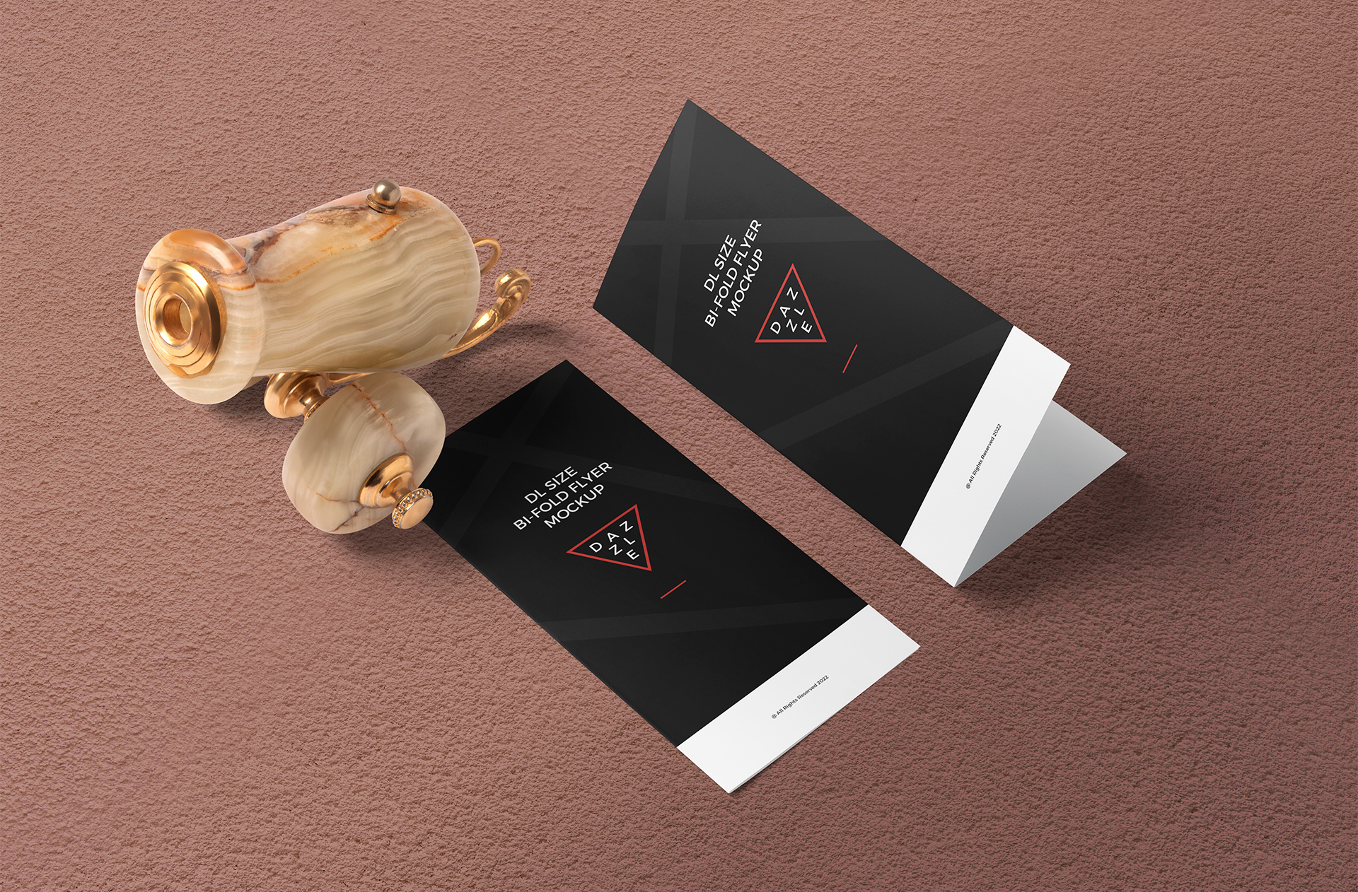 Elegant DL Bi-Fold Flyer Mockup – Premium PSD