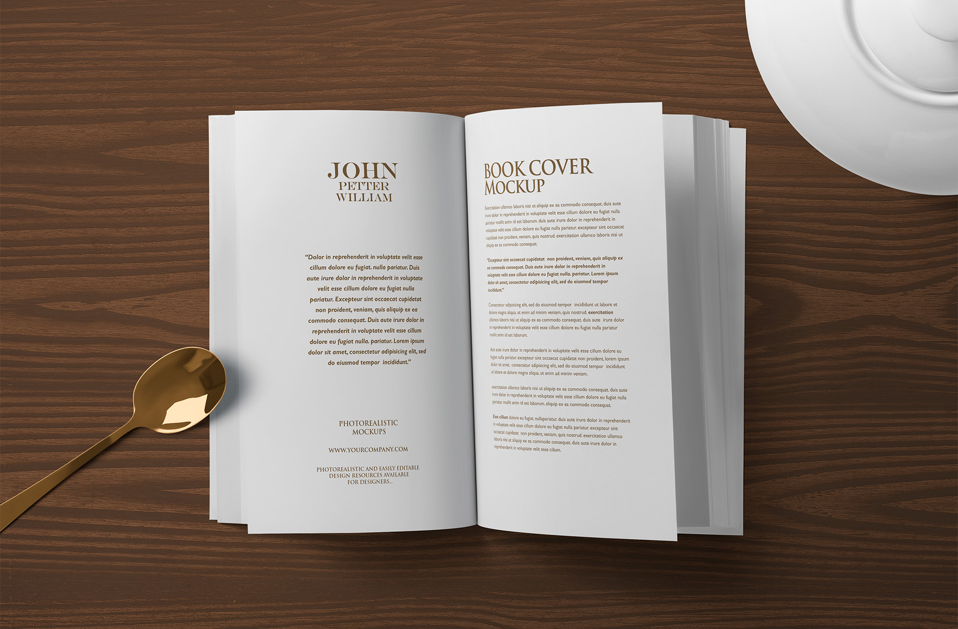 Open Book Mockup for Editorial Design