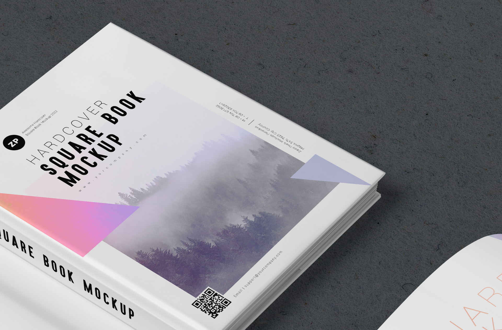 A5 square book mockup